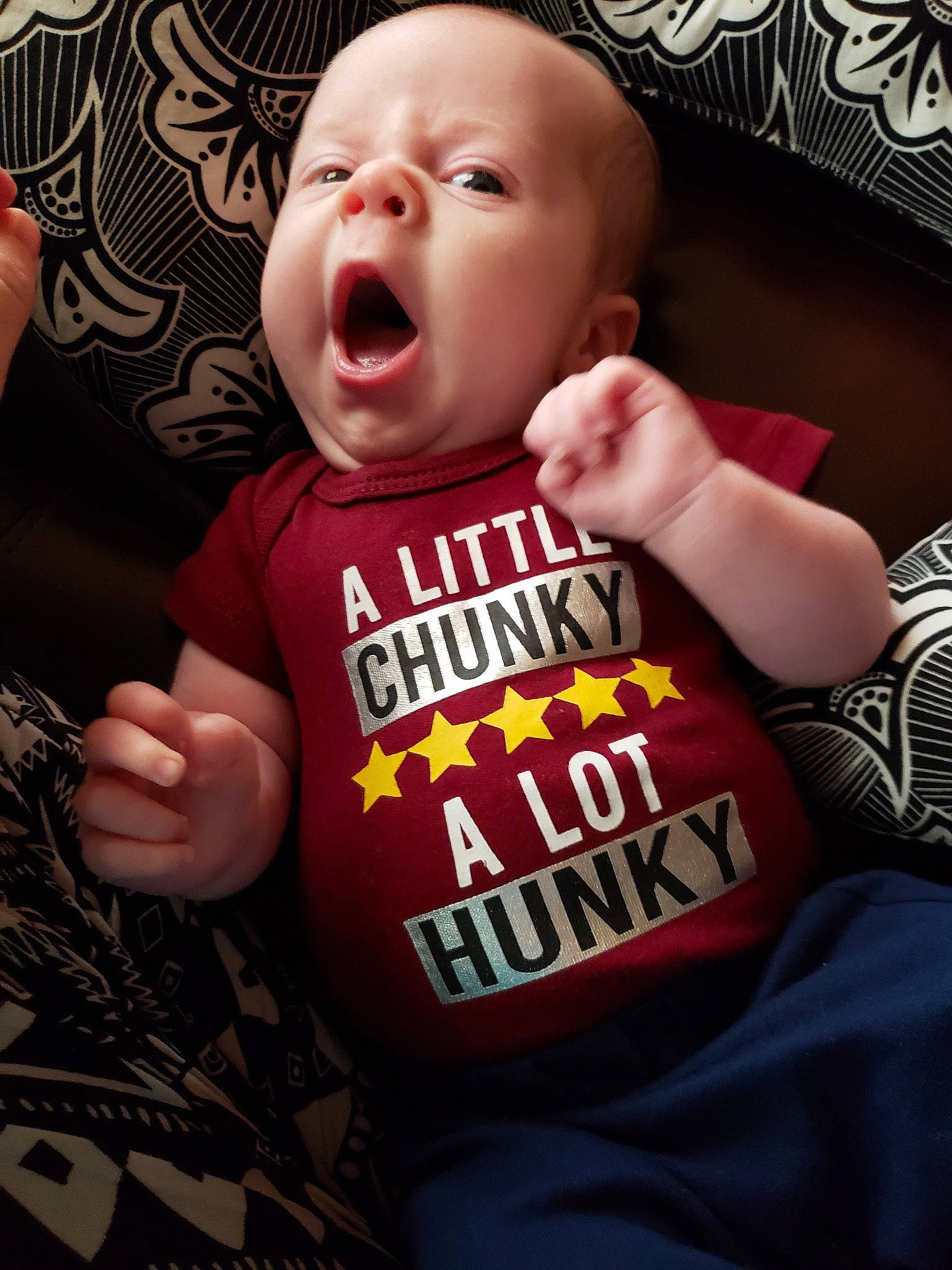 Ronan joined the competition — help win amazing prizes! baby, cheek, child, cool, facial_expression, gesture, head, laugh, mouth, organ, person, product, sleeve, smile, t_shirt, toddler, tongue, tooth