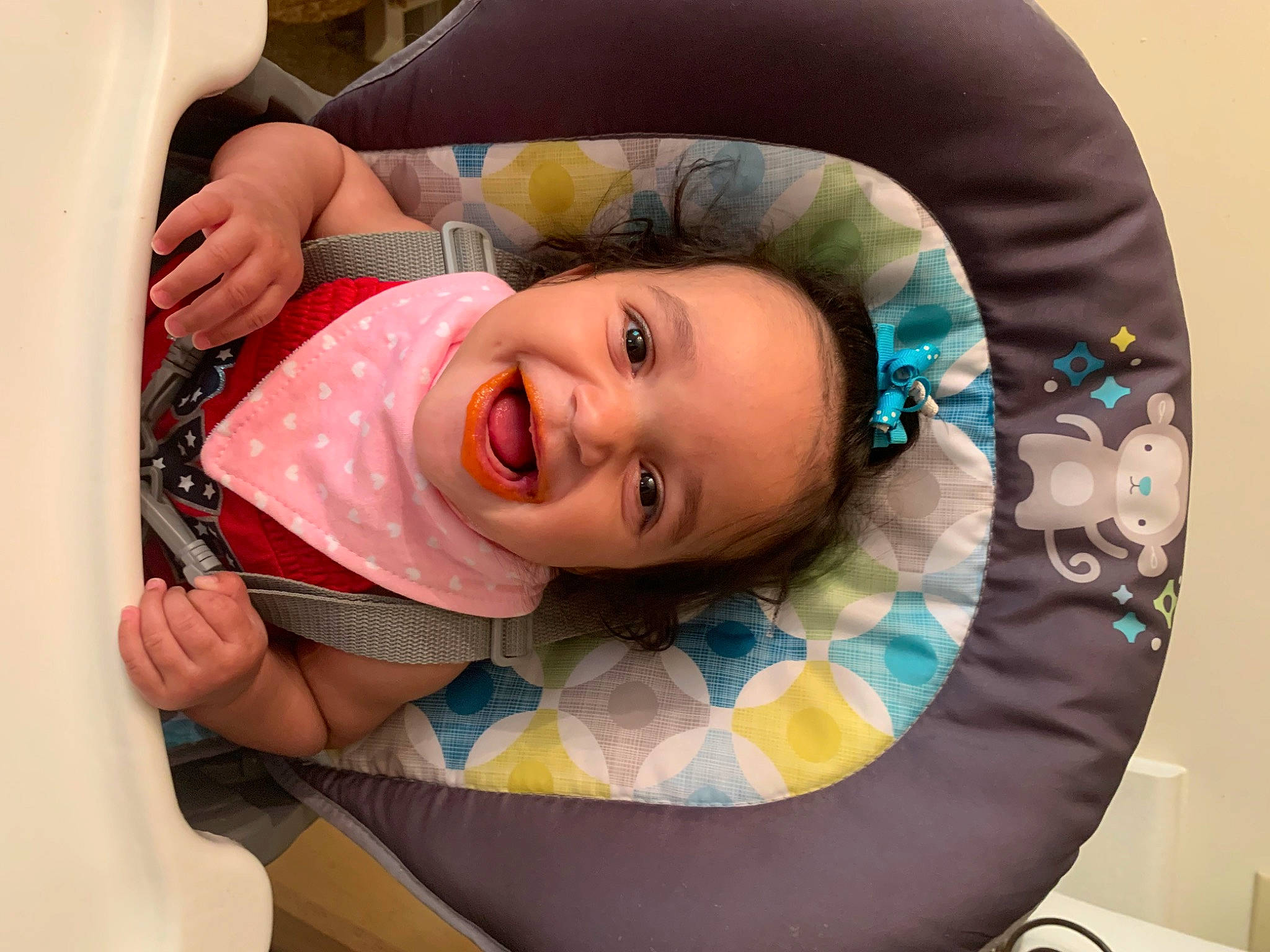 Isla is registered to the contest to win money with this photo: baby, baby_laughing, baby_toddler_clothing, car_seat, cheek, comfort, eye, eyebrow, eyelash, finger, fun, happy, iris, joy, lip, mouth, nose, person, skin, smile