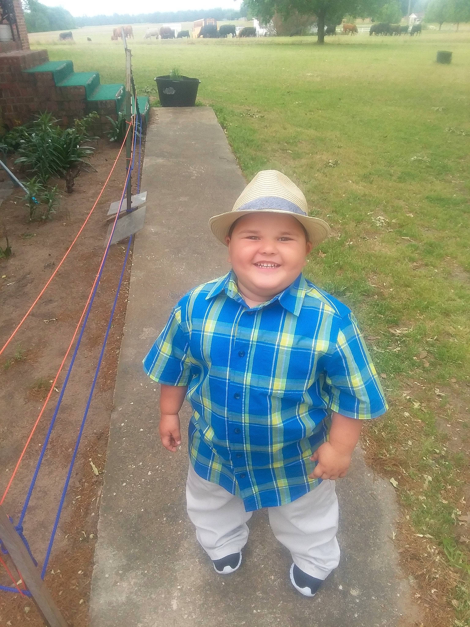 Scott is registered to the contest to win money with this photo: child, headwear, joy, person