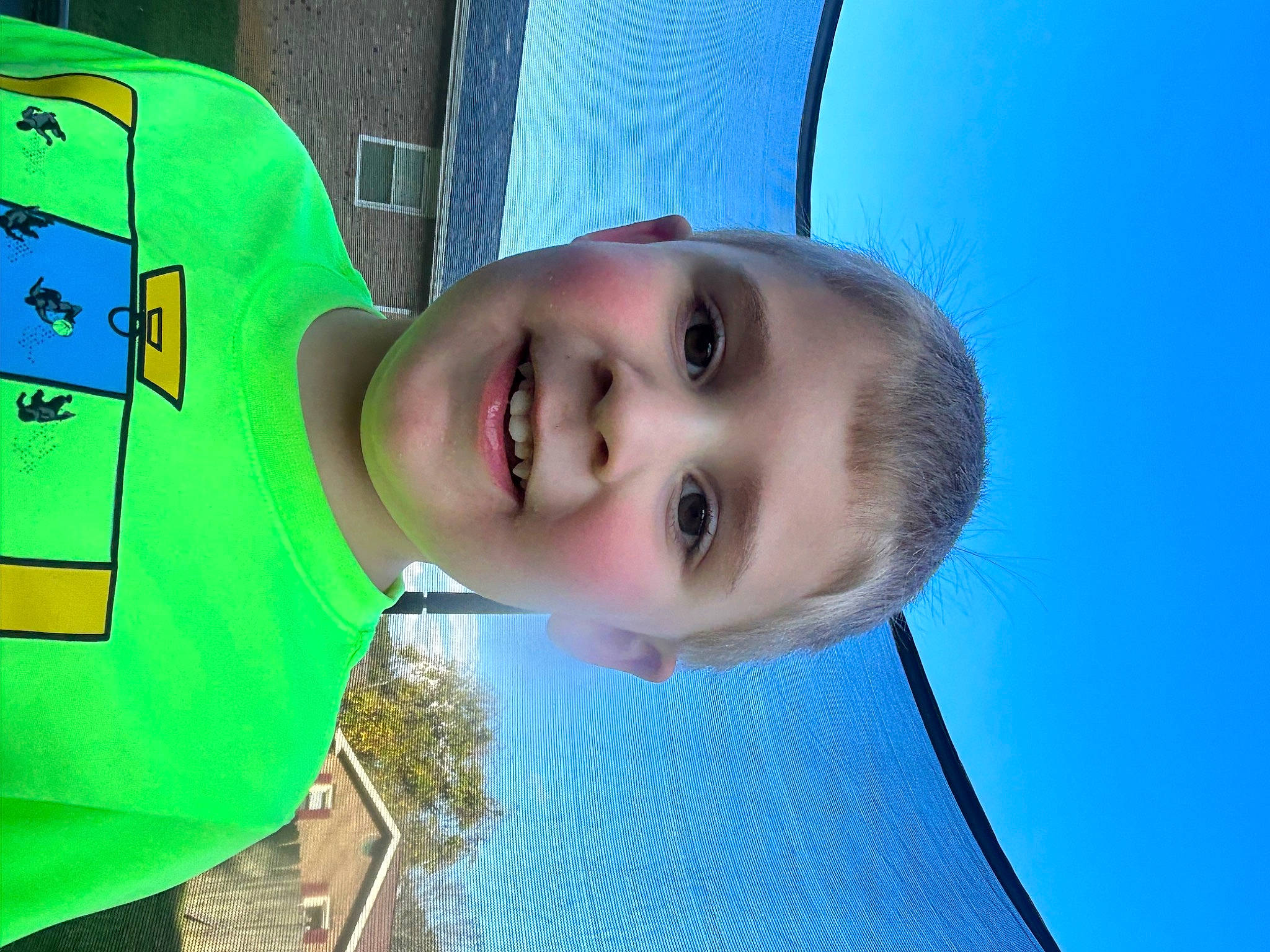 Jordan joined the competition — help win amazing prizes! art, azure, child, cool, electric_blue, fun, grass, happy, joy, leisure, nose, people_in_nature, person, plant, recreation, sky, smile, t_shirt, toddler, tree