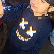 Memphis joined the competition — help win amazing prizes! child, boy, hoodie, pants, cap, king, smiley_face, rainbow_colors, indoor, standing, curly_hair, casual_pose, fashion, clothing, young, person, footwear, expression, portrait, playful