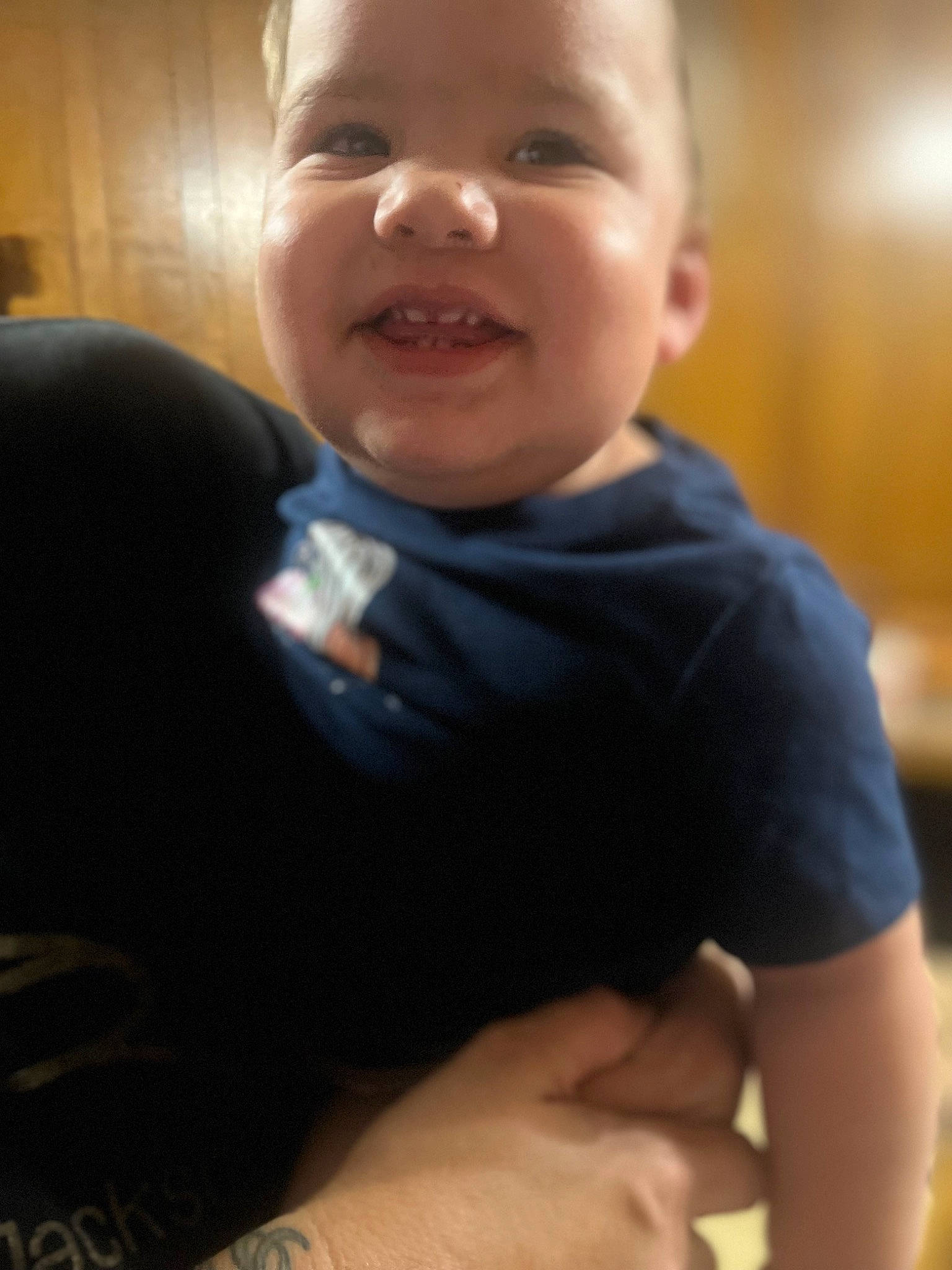 Kailey is registered to the contest to win money with this photo: baby, baby_laughing, baby_toddler_clothing, blond, cheek, child, comfort, eye, eyebrow, fun, happy, iris, lip, mouth, nose, person, sitting, skin, sleeve, smile