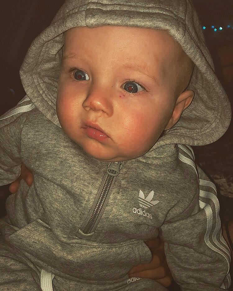 Lyle is registered to the contest to win money with this photo: baby, cheek, child, chin, ear, eye, eyebrow, face, forehead, head, iris, lip, mouth, neck, nose, organ, person, portrait, skin, smile