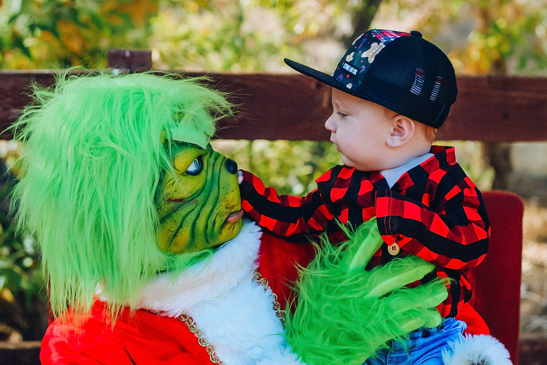 Kannon is registered to the contest to win money with this photo: baby, baby_toddler_clothing, baseball_cap, carnivore, costume, costume_accessory, dog, dog_breed, dog_clothes, dog_supply, fashion_accessory, fictional_character, fur, green, headgear, headwear, holiday, love, person, sun_hat