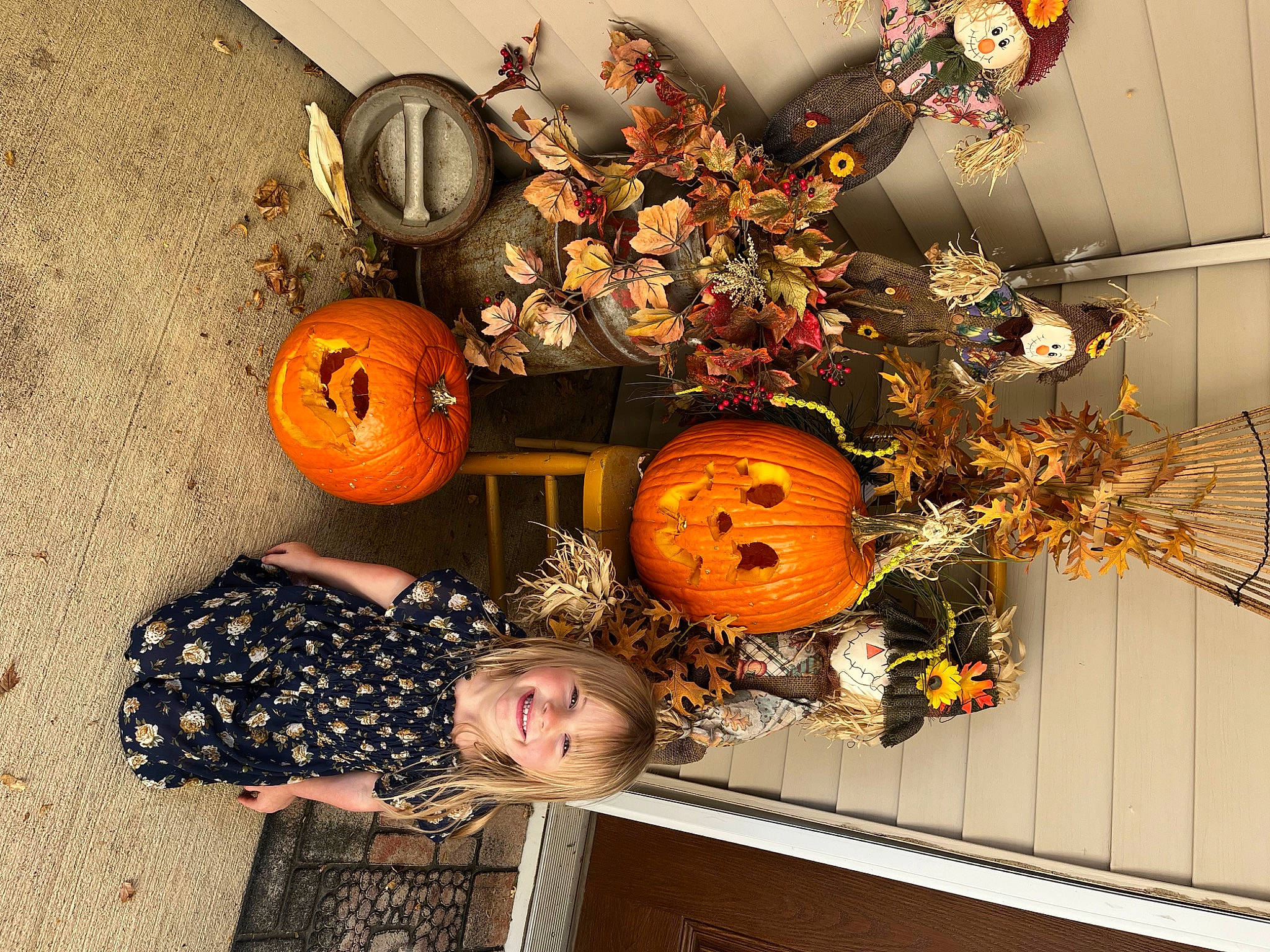 Kinzley joined the competition — help win amazing prizes! art, calabaza, cucurbita, door, gourd, hat, houseplant, jack_o_lantern, joy, natural_foods, orange, person, plant, pumpkin, squash, tree, trick_or_treat, twig, vegetable, window
