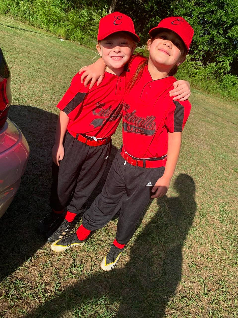 Addilyn joined the competition — help win amazing prizes! automotive_lighting, automotive_tire, baseball_cap, boot, cap, car, event, grass, happy, headwear, joy, landscape, lawn, leisure, people_in_nature, person, personal_protective_equipment, plant, recreation, red