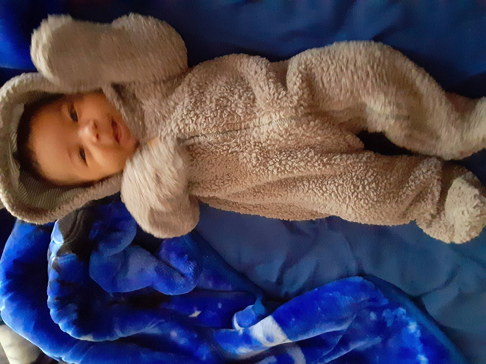 Ayanna joined the competition — help win amazing prizes! arm, azure, baby, baby_sleeping, baby_toddler_clothing, blue, cap, comfort, electric_blue, hand, hat, headgear, knit_cap, person, plant, purple, textile, toddler, tree, wool