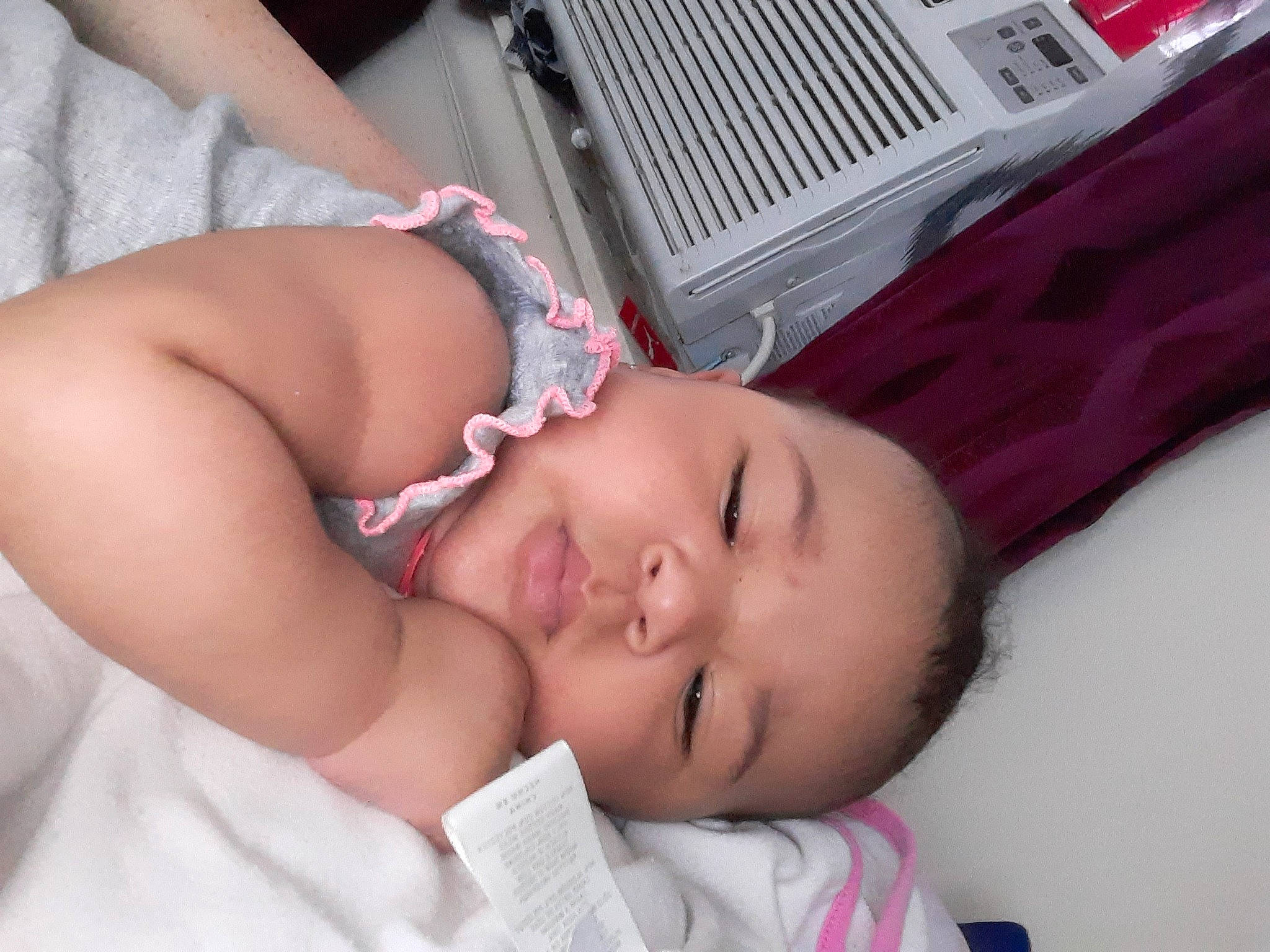 Ayanna joined the competition — help win amazing prizes! abdomen, baby, bedtime, chest, child, comfort, eyelash, flesh, happy, hat, human_leg, linens, mouth, nail, nap, pattern, person, room, skin, sleep