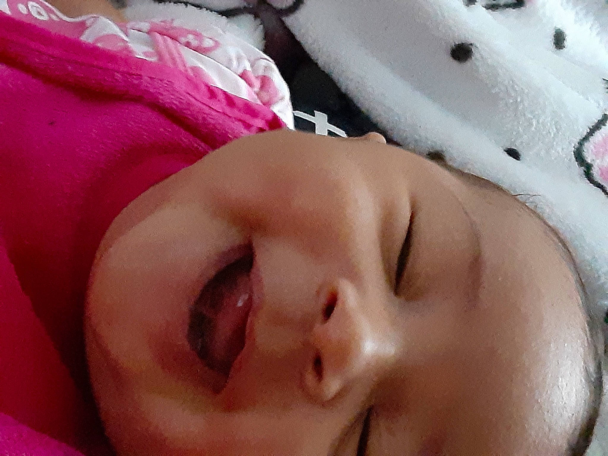 Ayanna joined the competition — help win amazing prizes! baby, beauty, bedtime, cheek, chest, child, close_up, comfort, eyelash, fun, happy, headgear, lip, material_property, mouth, nose, person, pink, skin, textile