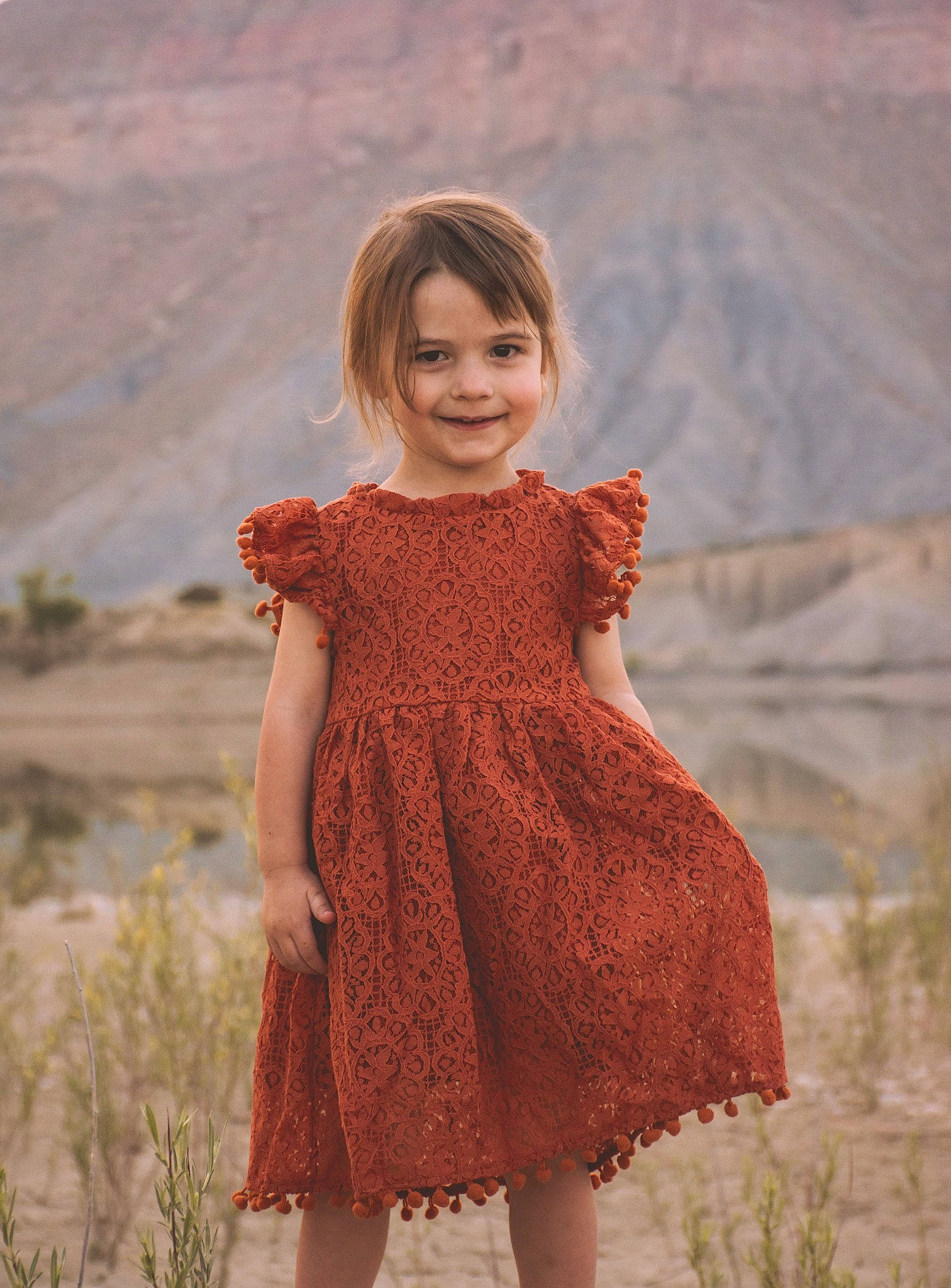 Aria is registered to the contest to win money with this photo: day_dress, dress, embellishment, face, fashion_design, fawn, grass, hair, happy, iris, joy, one_piece_garment, person, plant, shoulder, skin, sleeve, smile, standing, summer