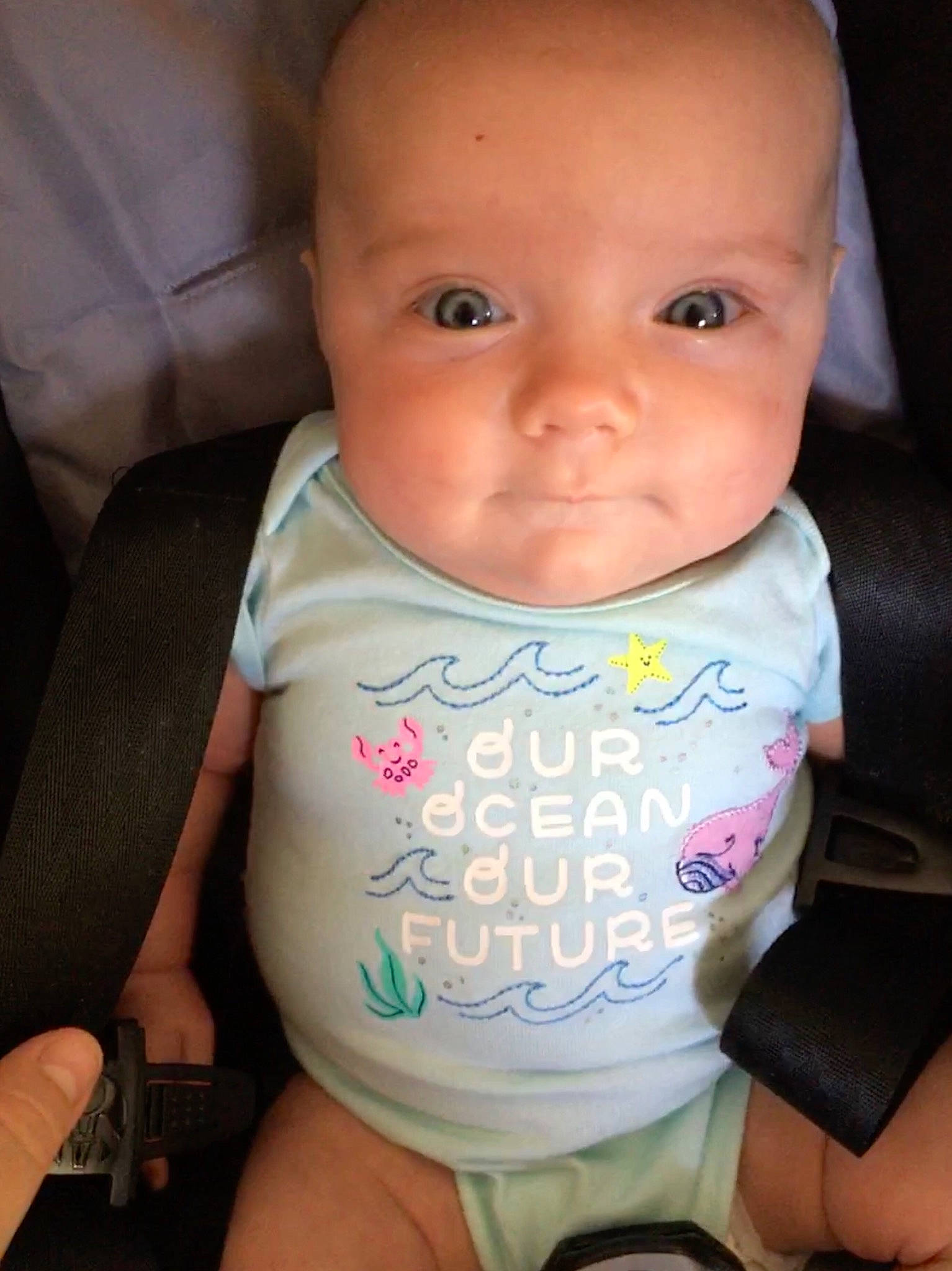 Roxanne joined the competition — help win amazing prizes! baby, baby_products, baby_toddler_clothing, cheek, child, head, lip, mouth, person, product, skin, toddler