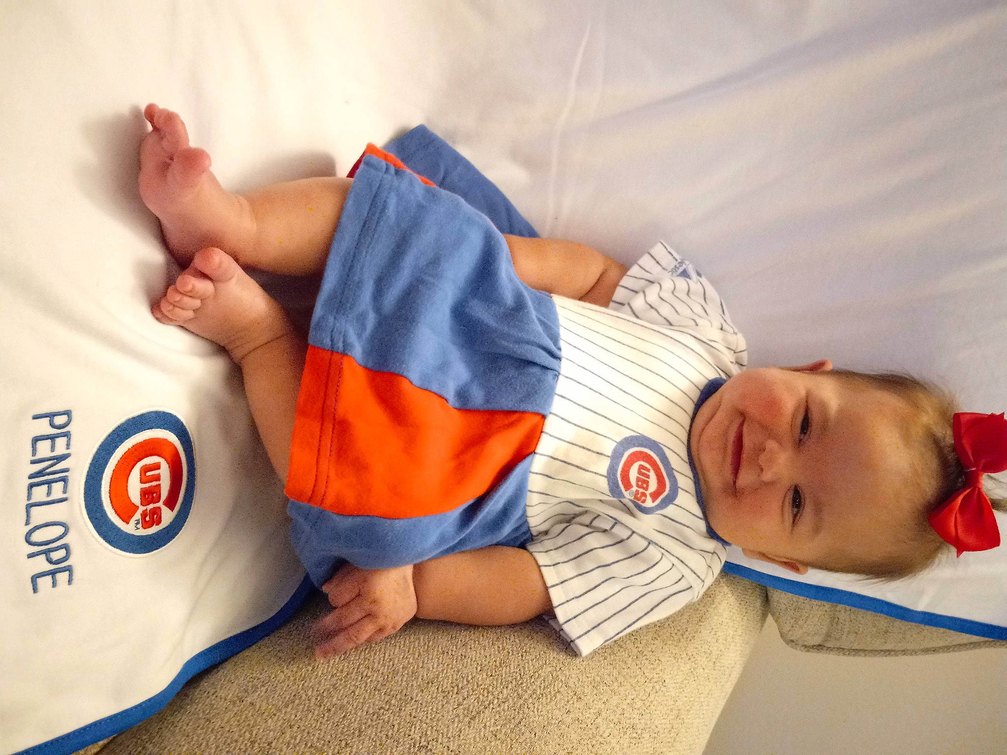 Penelope joined the competition — help win amazing prizes! arm, baby, baby_sleeping, baby_toddler_clothing, child, comfort, elbow, electric_blue, facial_expression, finger, gesture, happy, joint, joy, knee, linens, person, product, sleeve, thigh