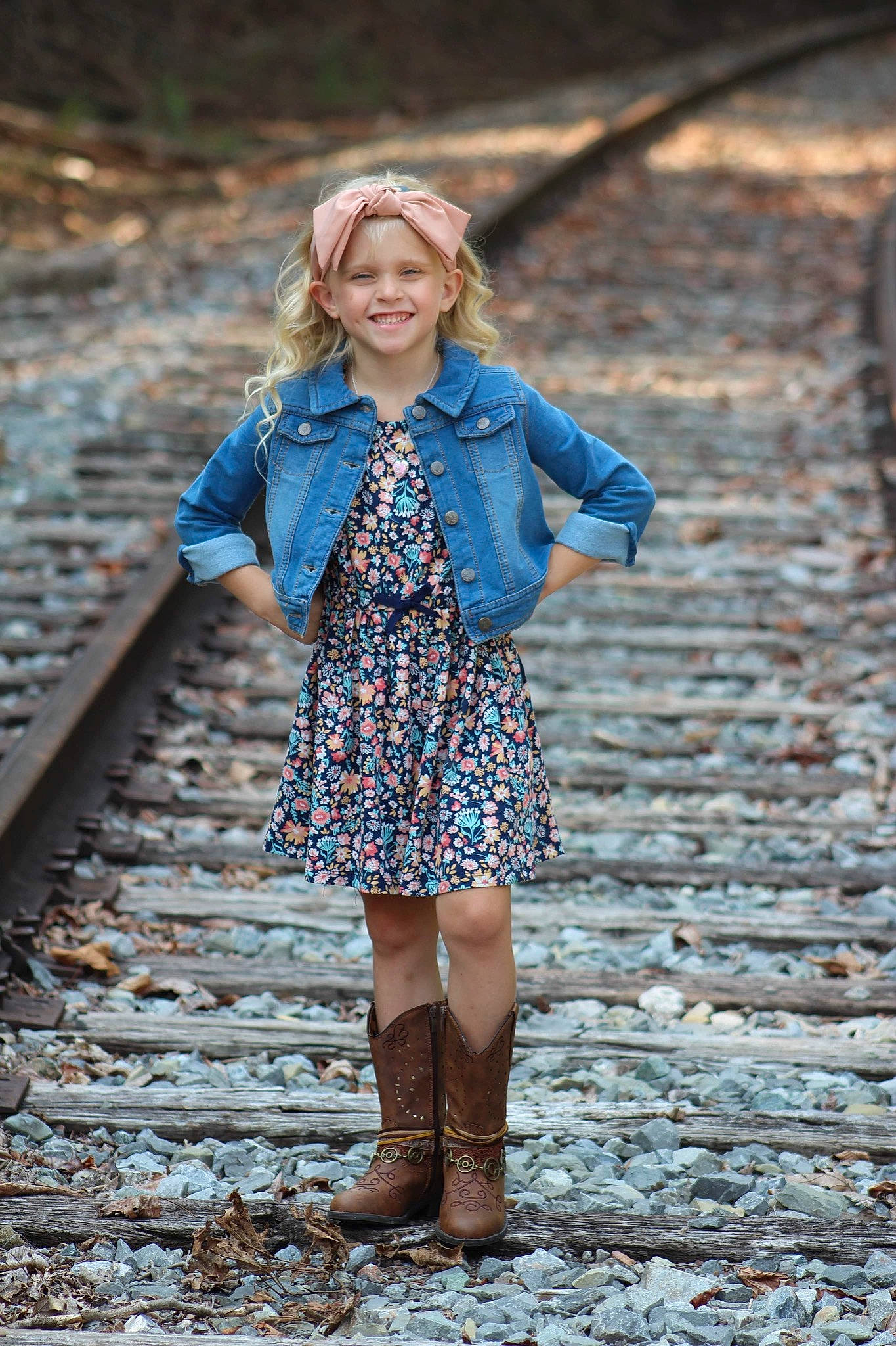 Emberlee joined the competition — help win amazing prizes! denim, dress, electric_blue, flash_photography, footwear, grass, hair, happy, headwear, human_leg, joy, leg, long_hair, pattern, people_in_nature, person, plant, shoe, smile, standing