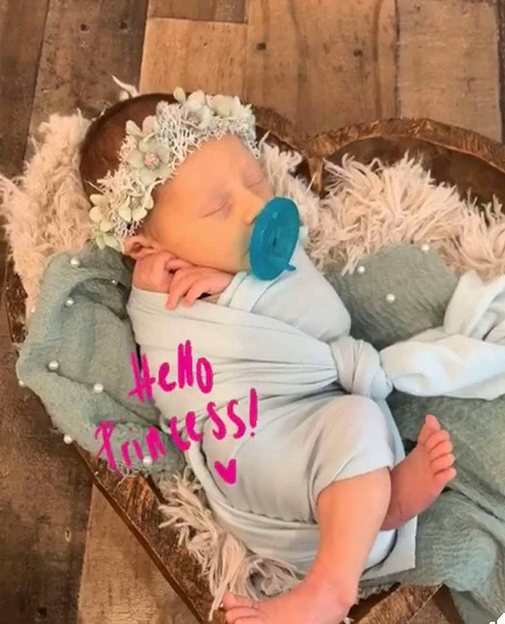 Hadlee is registered to the contest to win money with this photo: baby, baby_products, baby_sleeping, baby_toddler_clothing, beige, birth, child, comfort, hair_accessory, headband, headgear, nap, person, pink, product, sleep, toddler