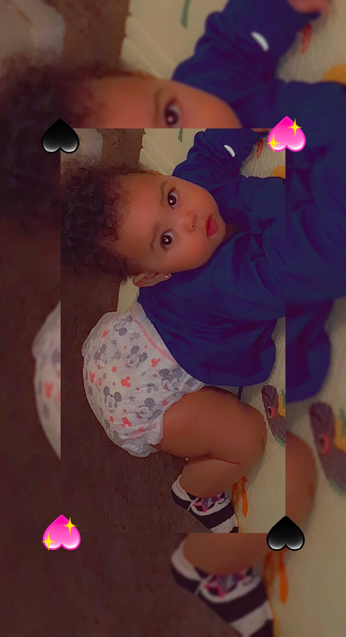 Kyla joined the competition — help win amazing prizes! baby, baby_products, baby_toddler_clothing, baby_toys, cheek, doll, fashion_accessory, fun, happy, human_leg, nail, person, pink, plastic, play, purple, room, stuffed_toy, thigh, toddler