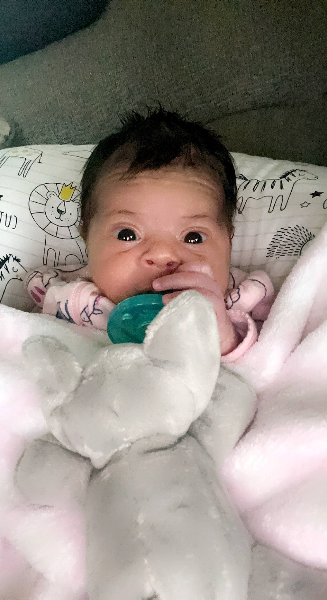 Alani is registered to the contest to win money with this photo: baby, cheek, child, comfort, eyebrow, eyelash, facial_expression, finger, gesture, happy, iris, lip, mammal, mouth, nose, person, product, skin, smile, thumb