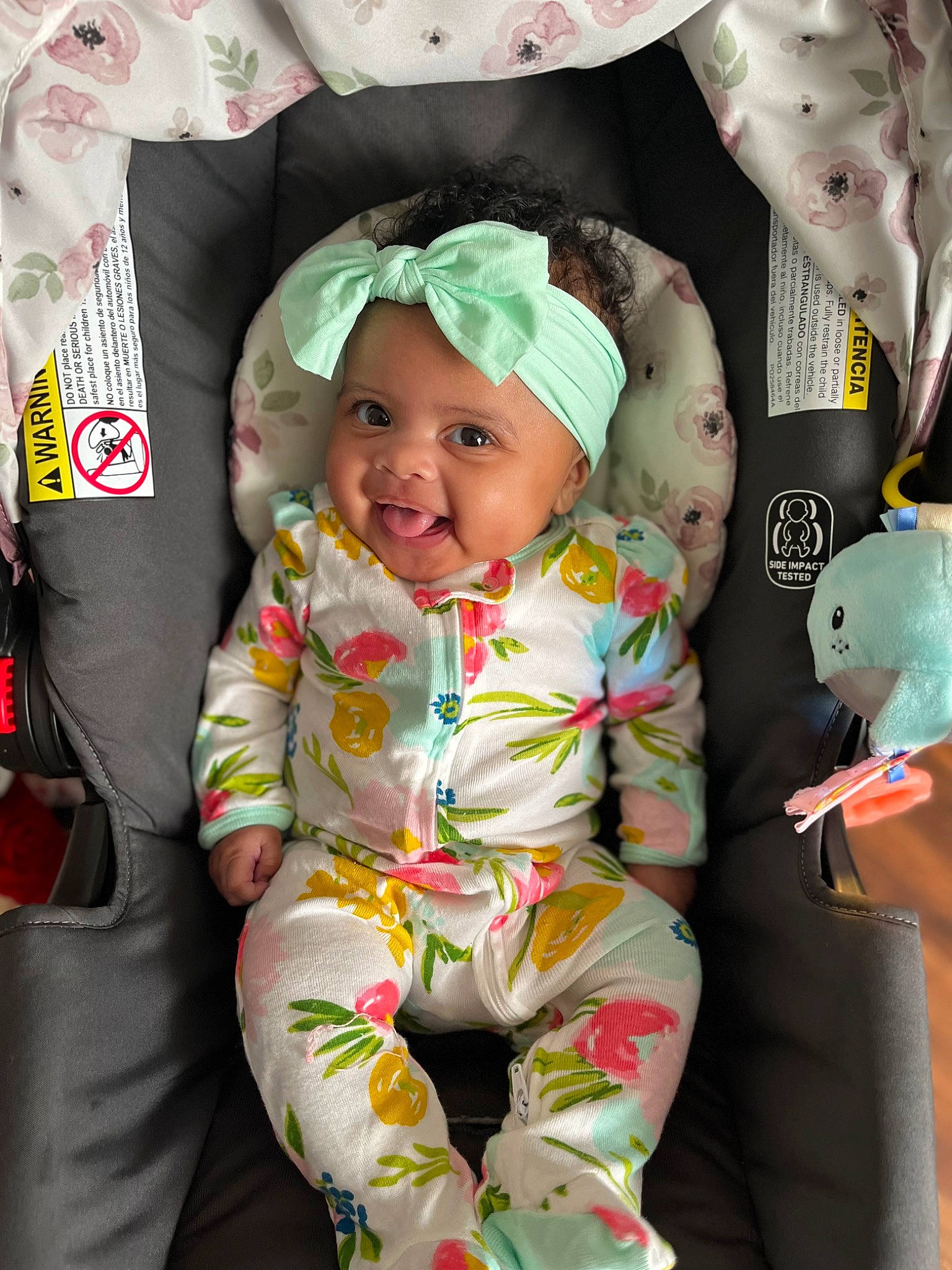 Ocean joined the competition — help win amazing prizes! baby, baby_toddler_clothing, cap, child, comfort, facial_expression, green, happy, head, headgear, headwear, linens, outerwear, person, pink, product, skin, sleeve, smile, textile