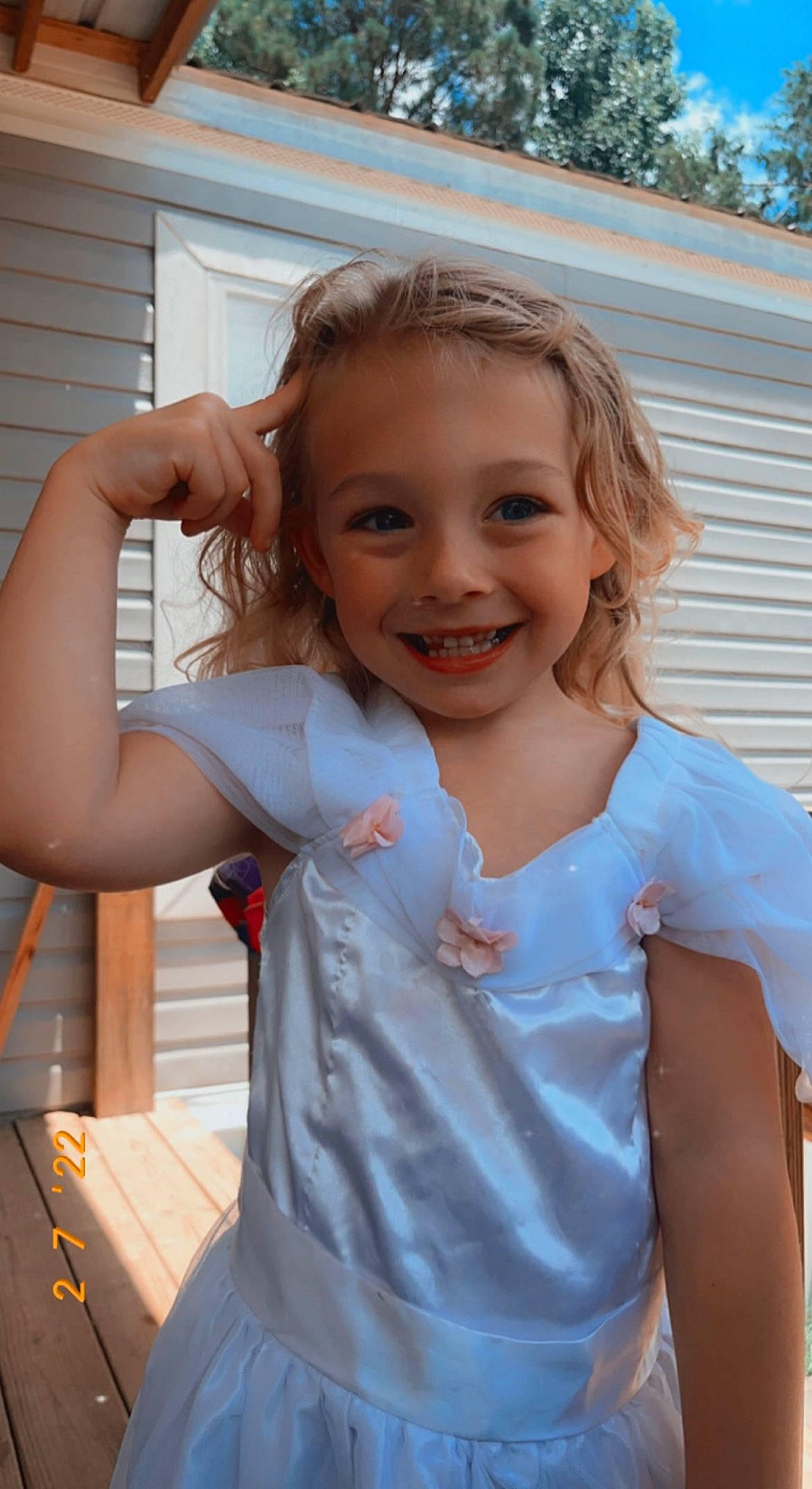 Paisley joined the competition — help win amazing prizes! chin, dress, eye, face, facial_expression, gesture, hair, hairstyle, happy, head, human_body, iris, joint, joy, person, shoulder, skin, sleeve, smile, standing