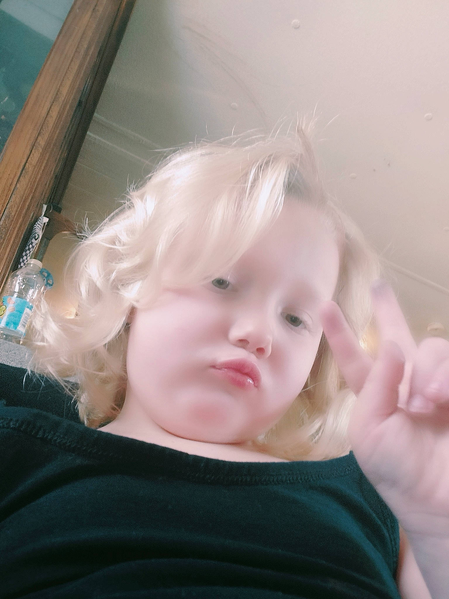 Aurora joined the competition — help win amazing prizes! baby, bangs, bathing, brown_hair, chest, dress, ear, elbow, eyelash, gesture, happy, human_body, iris, jaw, lip, long_hair, person, sitting, sleeve, smile