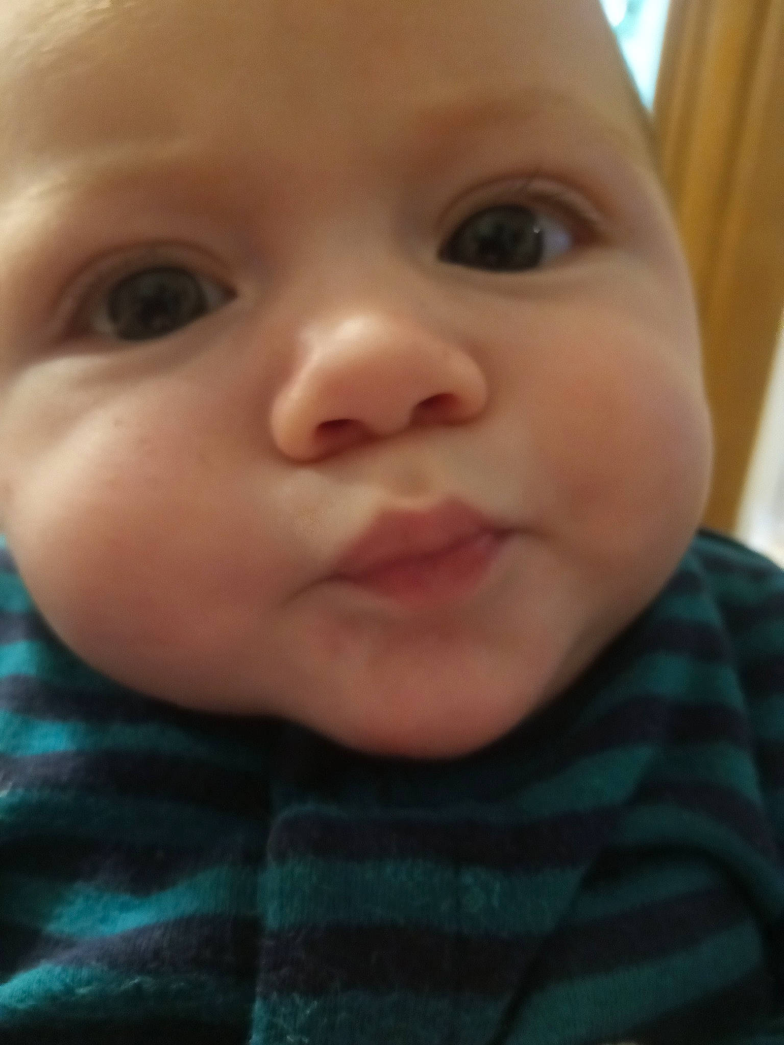 Evren is registered to the contest to win money with this photo: baby, baby_toddler_clothing, cheek, child, ear, eye, eyebrow, eyelash, finger, forehead, fun, iris, jaw, lip, mouth, nose, person, selfie, skin, smile