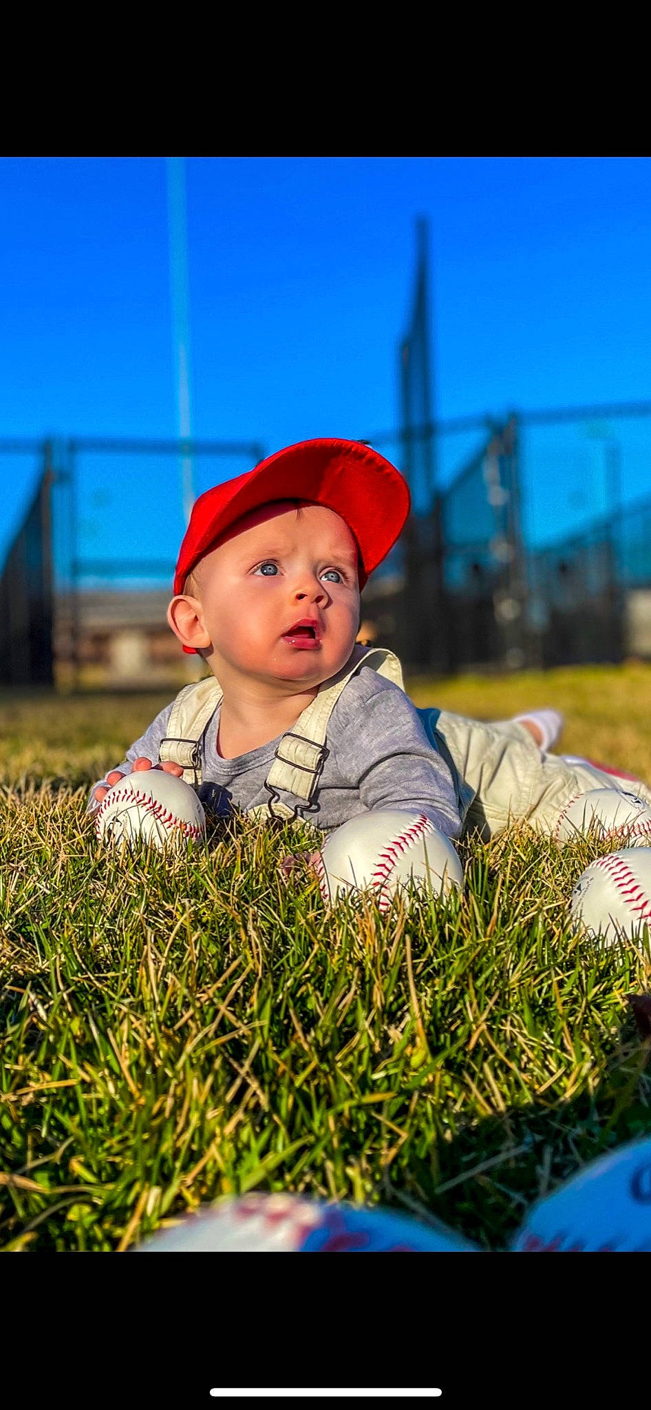 Talon joined the competition — help win amazing prizes! baby, baby_toddler_clothing, blue, cap, flash_photography, fun, grass, grass_family, grassland, happy, headwear, landscape, leisure, meadow, outerwear, people_in_nature, person, plant, prairie, skin