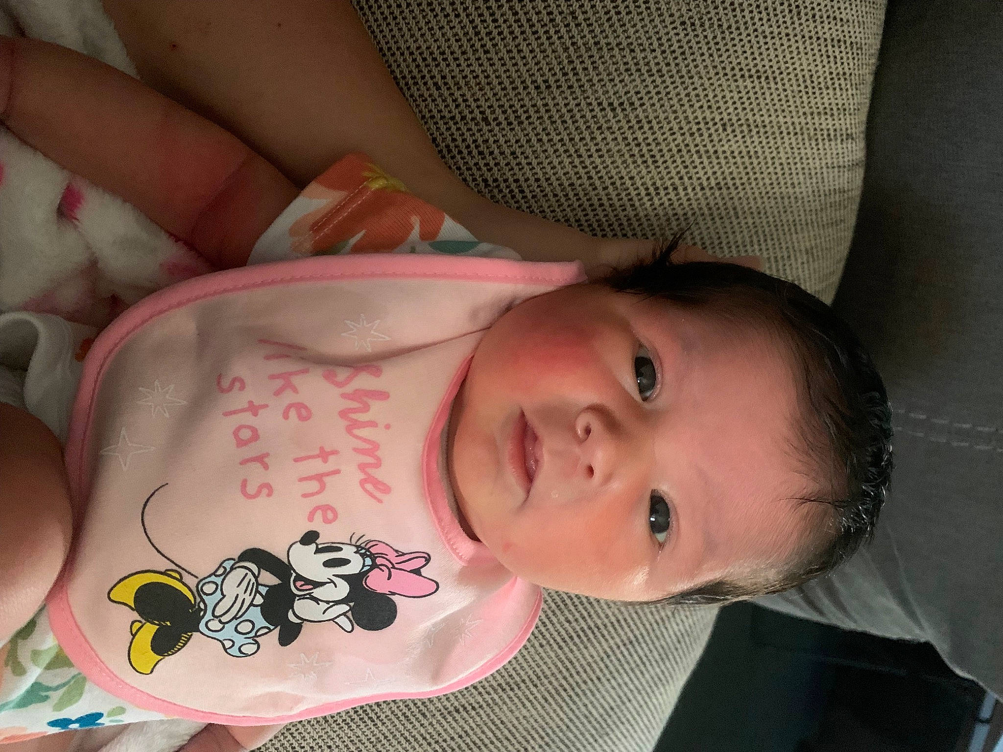 Serenity is registered to the contest to win money with this photo: baby, baby_products, baby_toddler_clothing, cheek, child, eyelash, finger, head, human_body, lip, mammal, mouth, nail, nose, organ, person, pink, skin, sleeve, smile