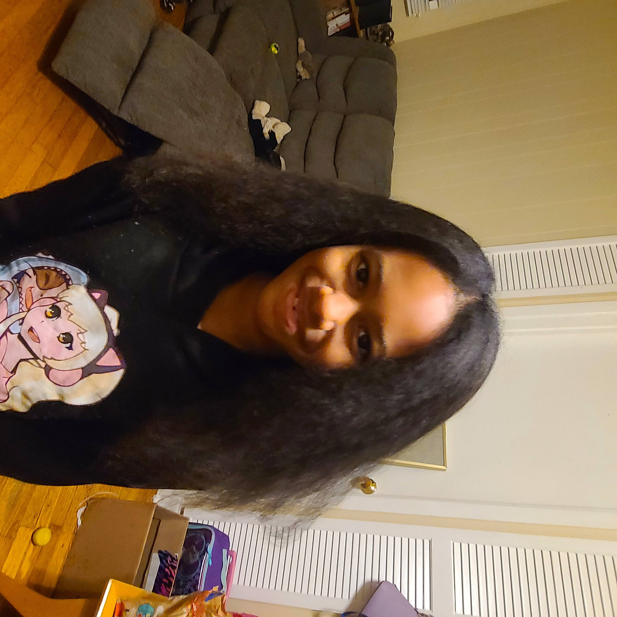 Nicole joined the competition — help win amazing prizes! costume, costume_hat, fashion_accessory, fun, fur, happy, joy, organ, person, room, selfie, smile