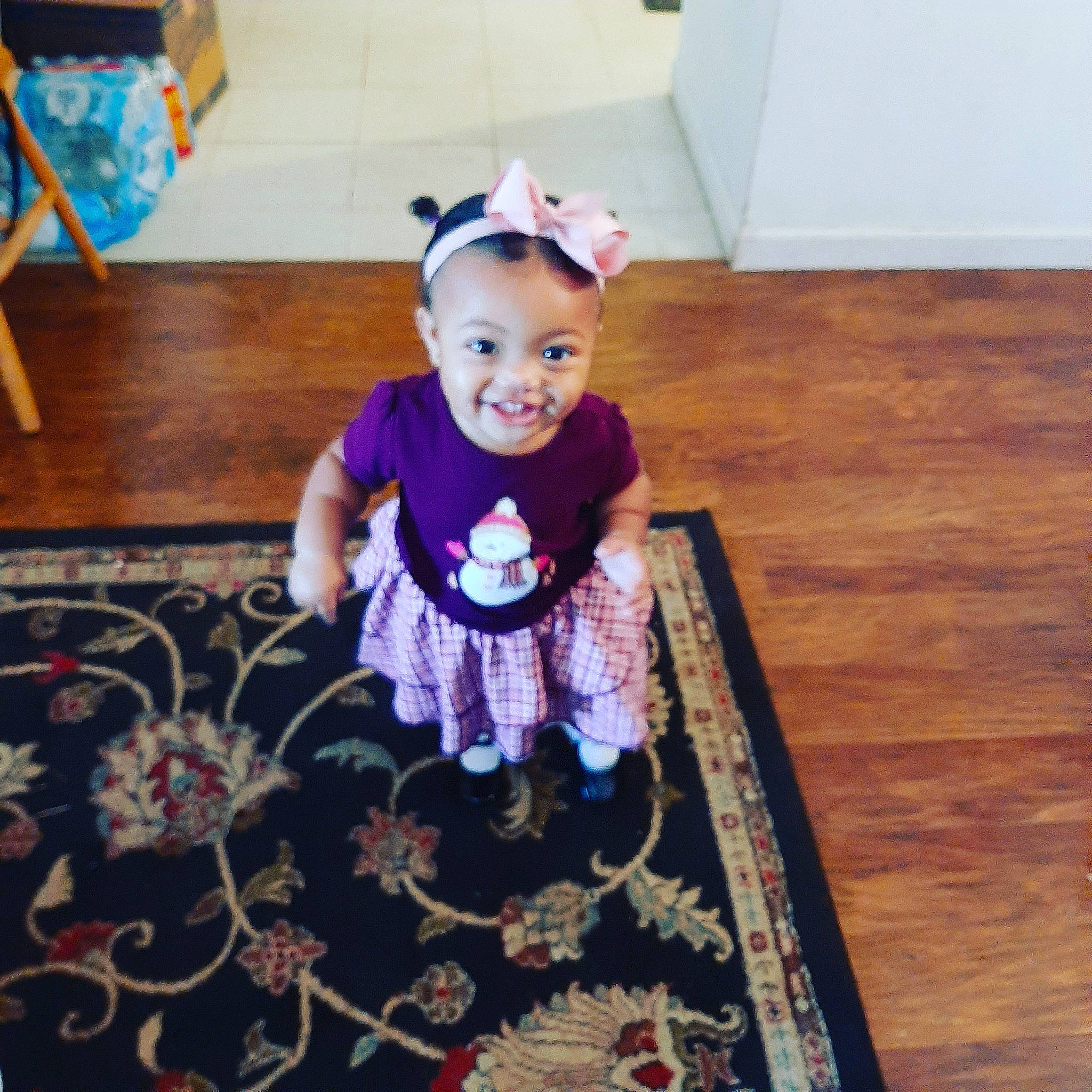 Daviex joined the competition — help win amazing prizes! baby, baby_toddler_clothing, carpet, child, floor, flooring, hair_accessory, hardwood, headband, joy, laminate_flooring, mat, pattern, person, plank, rug, toddler, varnish, wood, wood_flooring