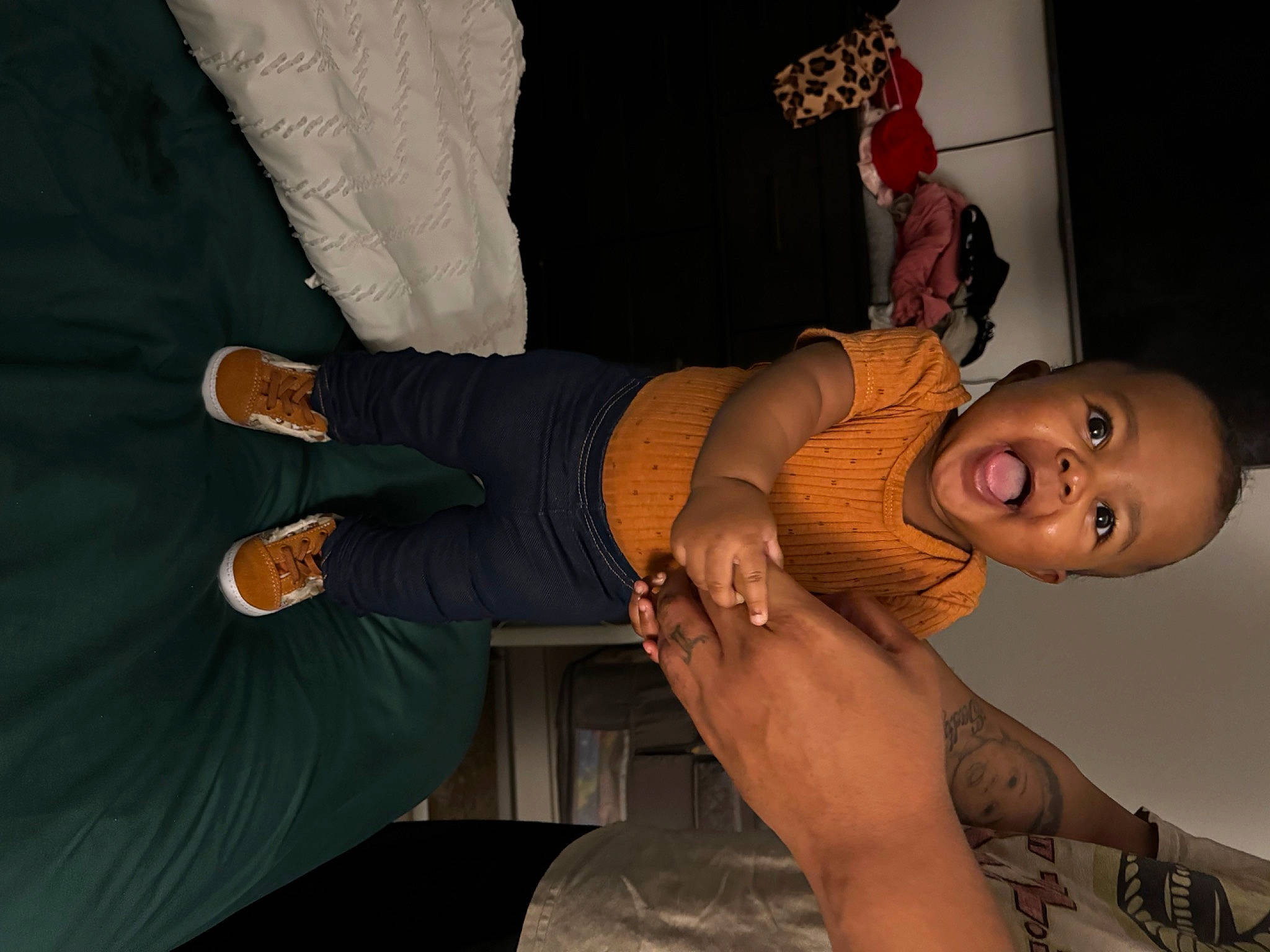 Payton joined the competition — help win amazing prizes! abdomen, arm, black_hair, chest, elbow, finger, flash_photography, foot, fun, gesture, hand, human_body, human_leg, joint, knee, leg, nail, person, thigh, trunk