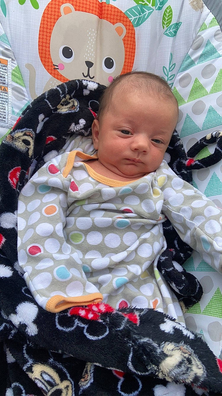 Stetson Thomas joined the competition — help win amazing prizes! baby, baby_products, baby_toddler_clothing, beauty, cheek, child, comfort, eye, head, linens, organ, pattern, person, pink, red, skin, sleeve, snapshot, t_shirt, textile