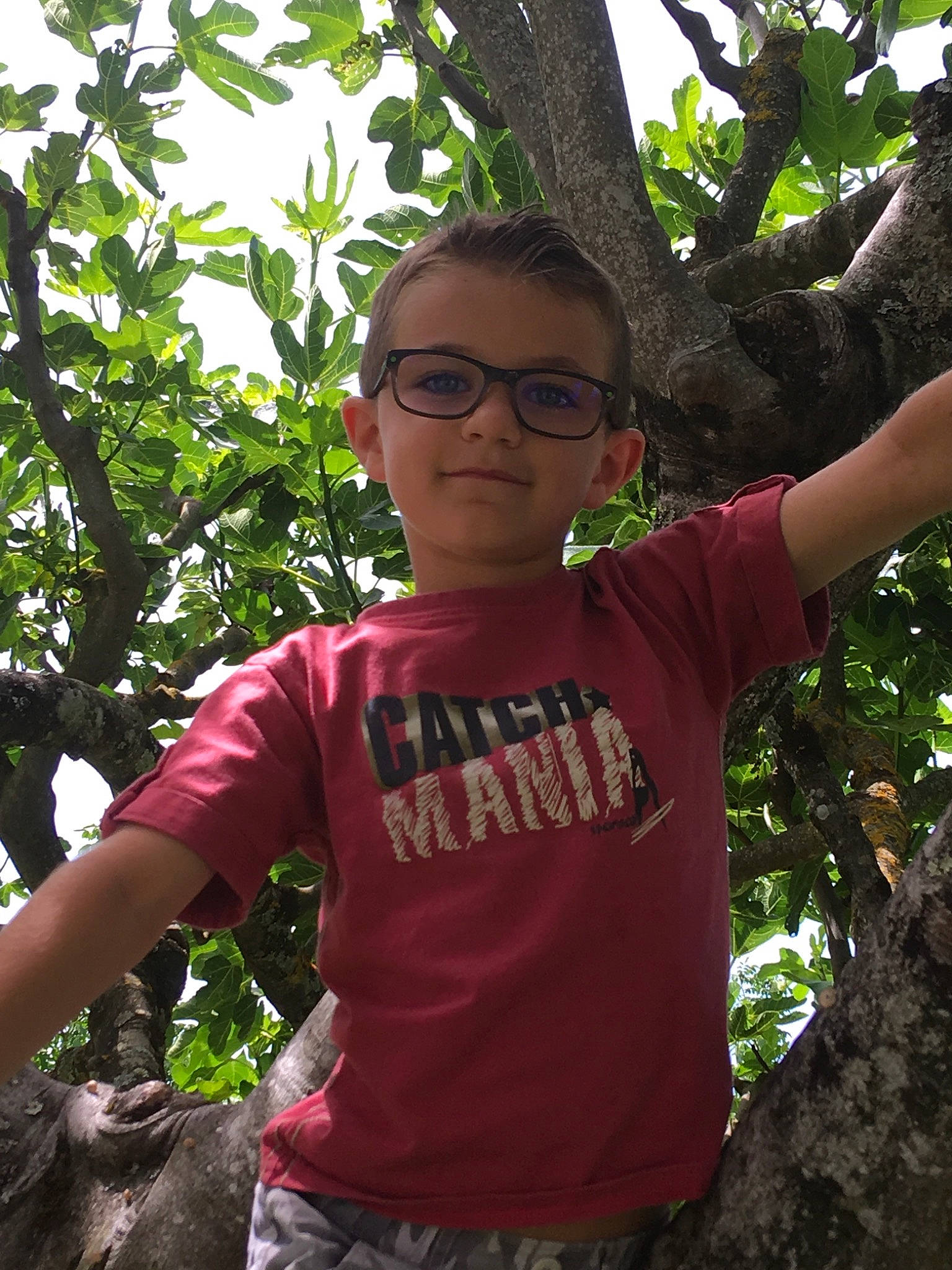 Loïc participe au concours pour gagner de l'argent avec cette photo : child, day, facial_expression, fun, girl, glasses, grass, jungle, person, plant, recreation, smile, sunglasses, temple, tree, vacation, vertebrate, vision_care, woody_plant