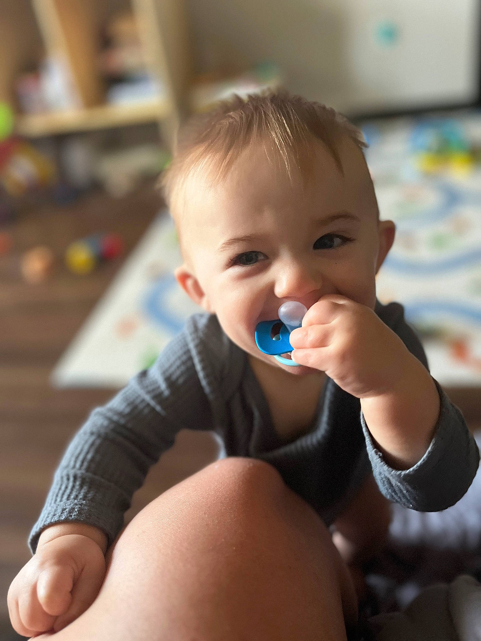 Clayton is registered to the contest to win money with this photo: baby, baby_playing_with_toys, baby_toddler_clothing, cheek, chin, eye, face, finger, gesture, hairstyle, happy, head, human_body, iris, joint, nose, person, skin, smile, thigh