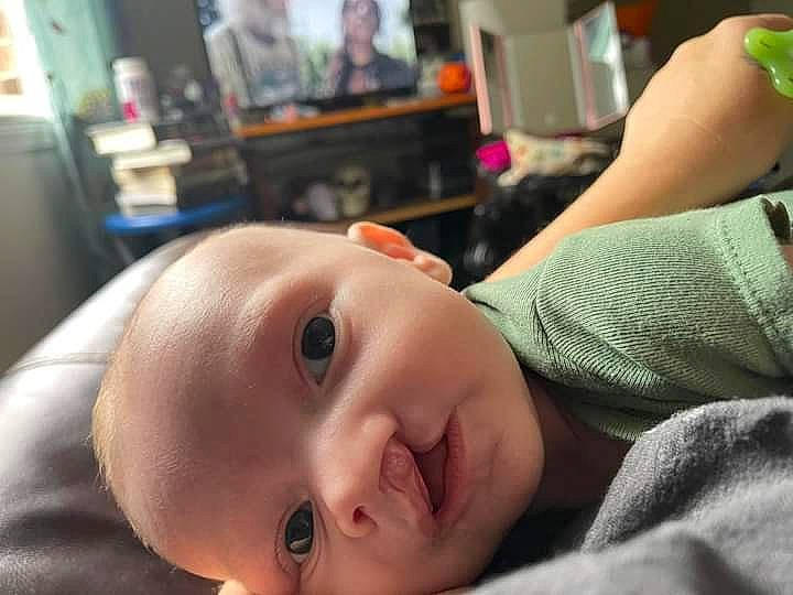 Andrew joined the competition — help win amazing prizes! baby, baby_toddler_clothing, cheek, child, chin, comfort, ear, eyebrow, eyelash, fun, happy, lip, mouth, nose, person, picture_frame, room, skin, smile, television