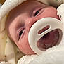 baby, pacifier, blanket, closeup, infant, face, sleepy, soft, cozy, newborn, cute, child, wrapped, warm, skin, head, comfort, clothing, indoors, resting