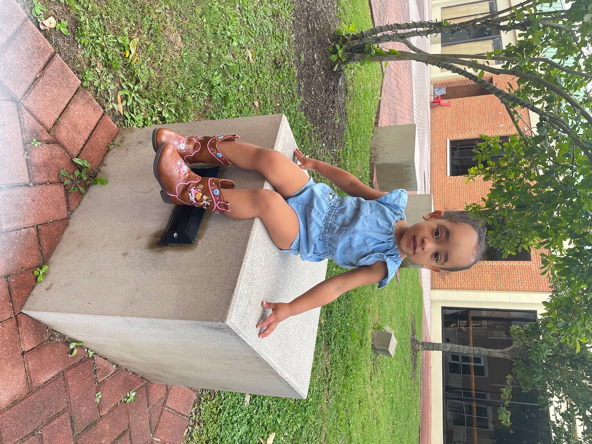 Havana joined the competition — help win amazing prizes! barefoot, comfort, foot, fun, grass, house, human_leg, knee, lawn, leisure, outdoor_furniture, people_in_nature, person, plant, recreation, sandal, shorts, sitting, thigh, tree