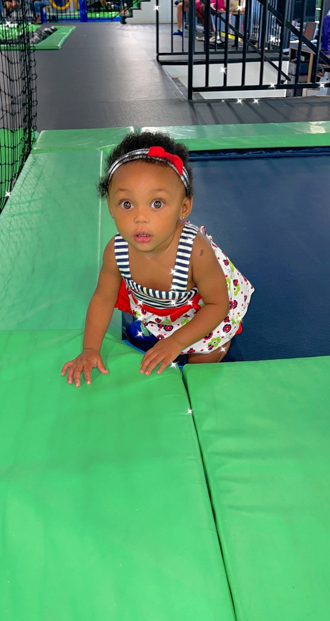 Macie joined the competition — help win amazing prizes! baby, baby_toddler_clothing, child, competition_event, entertainment, event, facial_expression, flooring, fun, grass, happy, leisure, person, play, recreation, room, sitting, skin, surprise, t_shirt