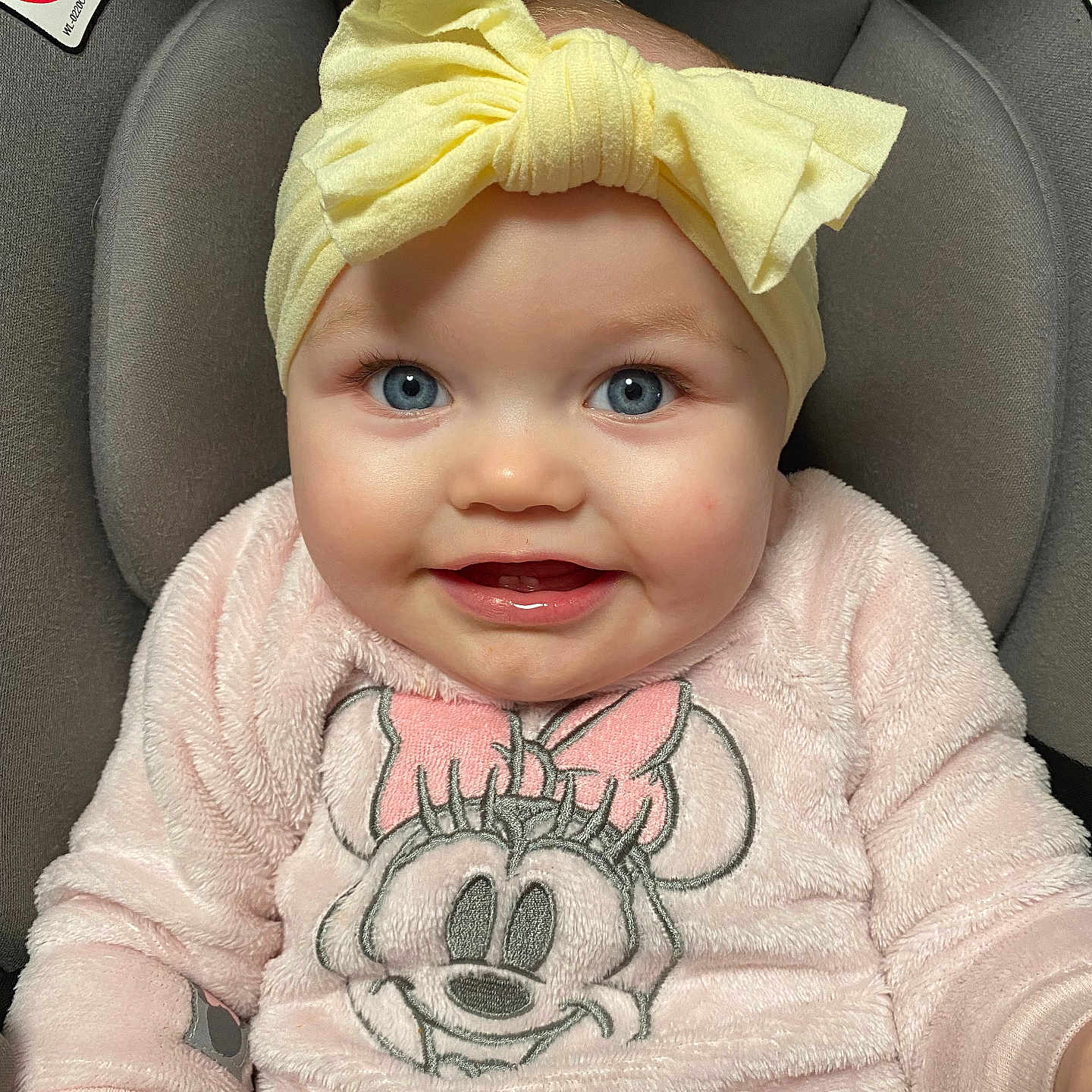 Ellie joined the competition — help win amazing prizes! accessories, baby, clothing, couch, cushion, face, formalwear, furniture, happy, hat, head, headband, homedecor, person, photography, portrait, skin, t_shirt, tattoo, tie