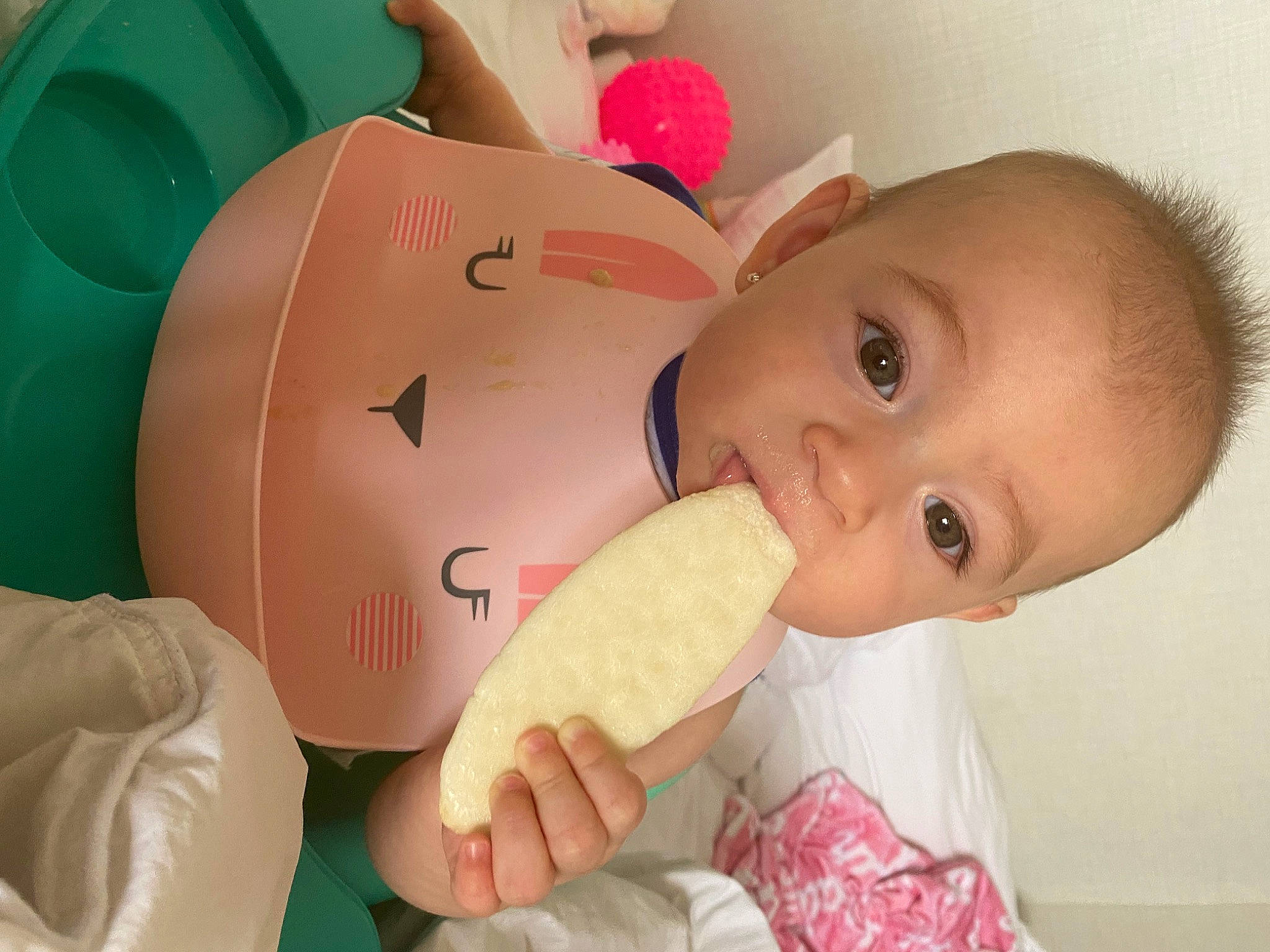 Alaiyah joined the competition — help win amazing prizes! baby, baby_playing_with_toys, cheek, child, ear, facial_expression, finger, fun, happy, mouth, nose, person, pink, plush, room, skin, smile, stuffed_toy, teddy_bear, toddler