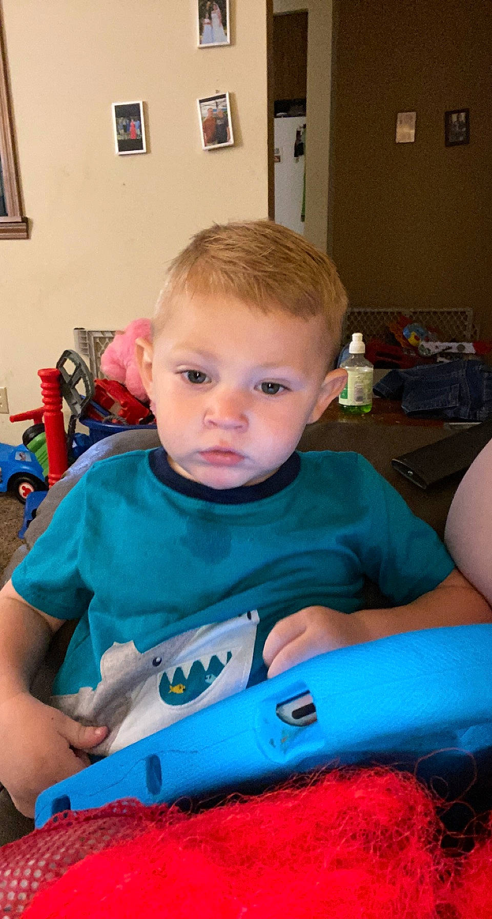 Konner joined the competition — help win amazing prizes! baby, baby_toddler_clothing, chair, cheek, child, electric_blue, event, fun, happy, holiday, iris, party, person, picture_frame, play, room, sitting, t_shirt, toddler, vacation