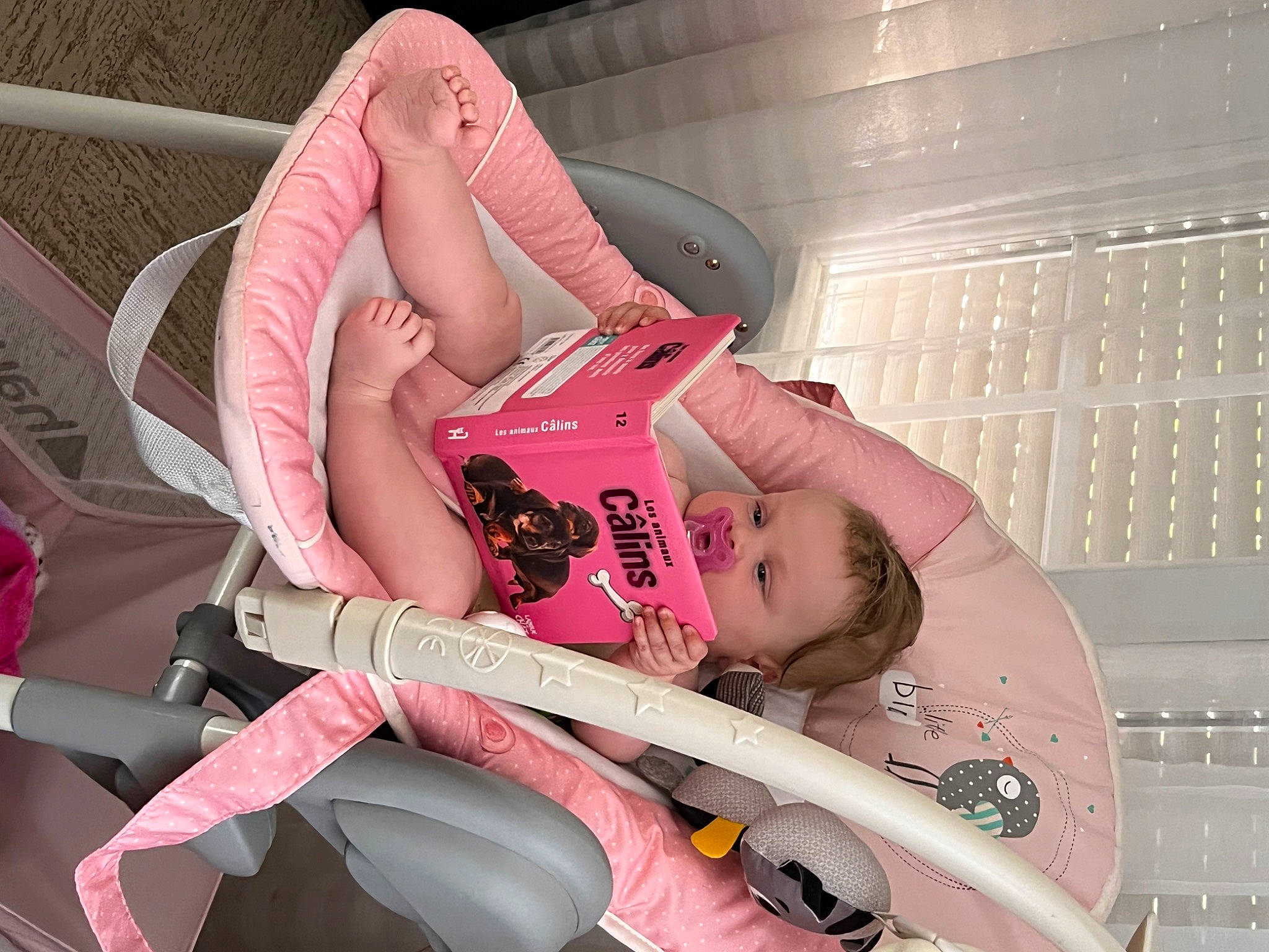 Lily-rose a rejoint le concours — aidez-le/la à gagner de superbes lots ! baby, baby_carriage, baby_products, baby_safety, baby_toddler_clothing, carmine, child, comfort, eyelash, fashion_accessory, flesh, human_leg, magenta, nail, pattern, peach, person, pink, service, thigh