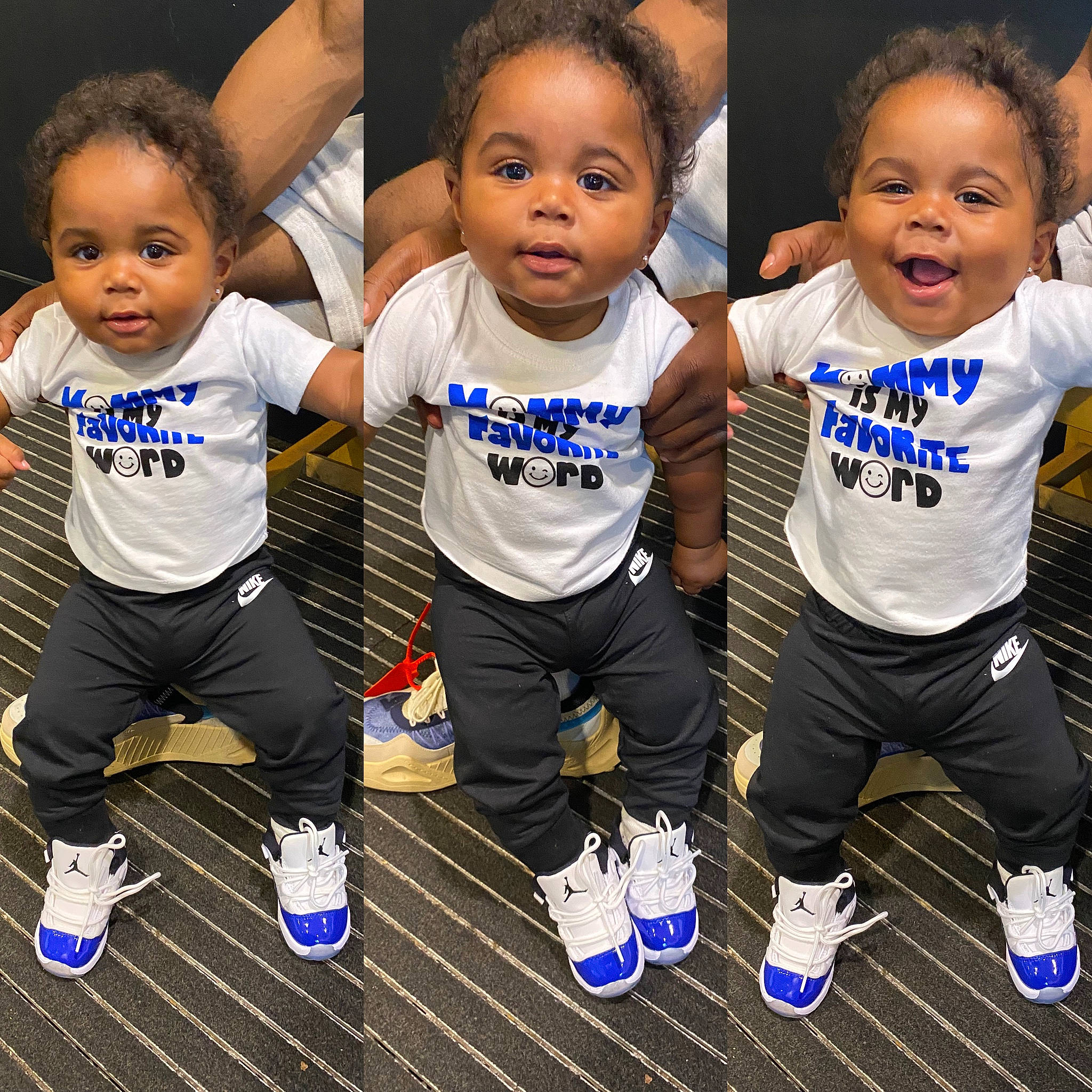 Khalid Fleming Jr joined the competition — help win amazing prizes! baby_toddler_clothing, blue, cheek, cool, electric_blue, face, friendship, gesture, hair, hairstyle, happy, head, person, shorts, skin, sleeve, smile, sportswear, standing, t_shirt