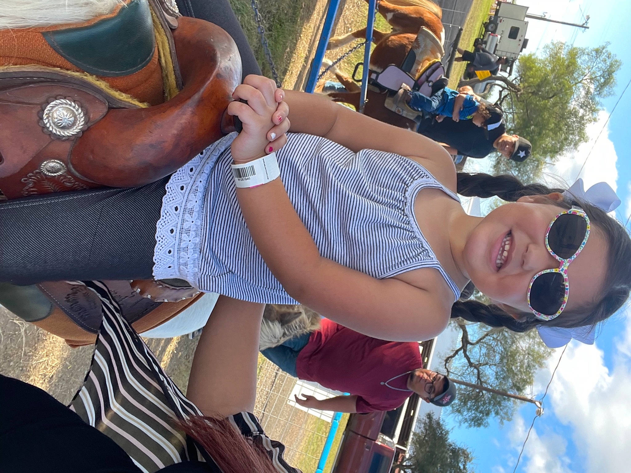 Melodie joined the competition — help win amazing prizes! cool, eyewear, goggles, hat, headwear, human_leg, joy, leg, leisure, luggage_and_bags, musical_instrument, person, sandal, shoe, shorts, sky, smile, sun_hat, sunglasses, thigh