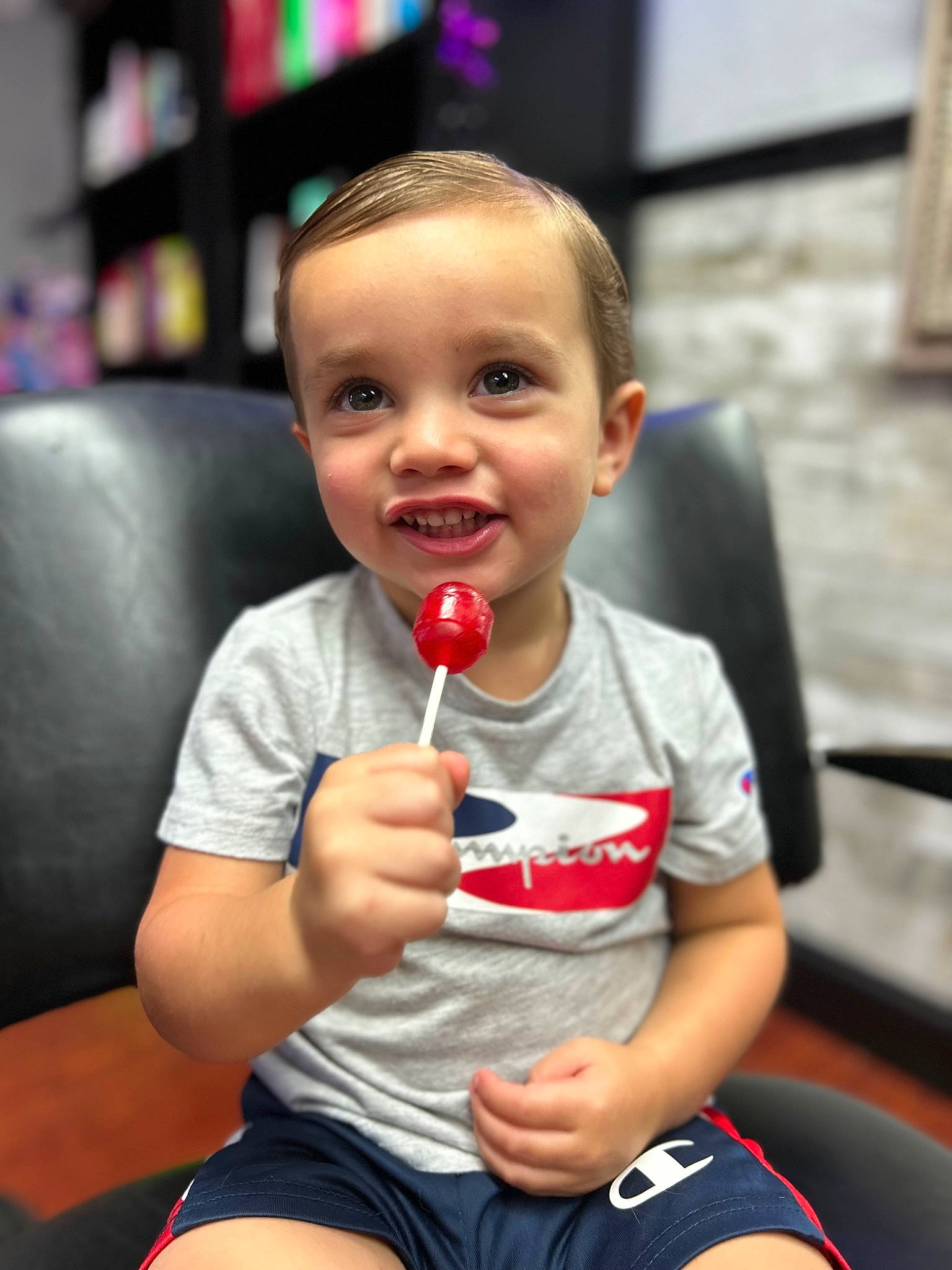 Robert joined the competition — help win amazing prizes! blond, chair, cheek, child, facial_expression, fun, gesture, hair, happy, head, joy, leisure, lip, mouth, person, shorts, skin, smile, t_shirt, thigh