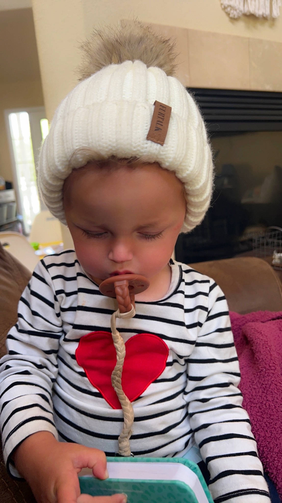 Yvonne joined the competition — help win amazing prizes! baby, baby_toddler_clothing, beanie, cap, cheek, child, christmas, costume_hat, drinkware, fashion_accessory, finger, headband, knit_cap, lip, nose, outerwear, person, skin, sweetness, tableware