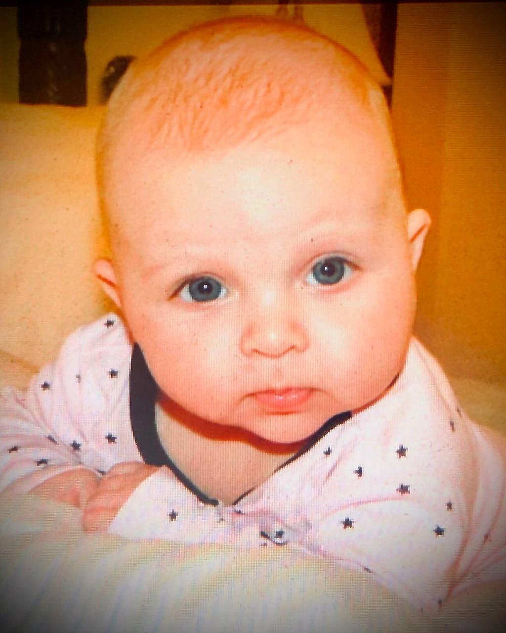 Haley is registered to the contest to win money with this photo: baby, baby_making_funny_faces, cheek, child, chin, close_up, ear, eye, eyebrow, face, forehead, head, iris, lip, mouth, nose, person, portrait, portrait_photography, skin