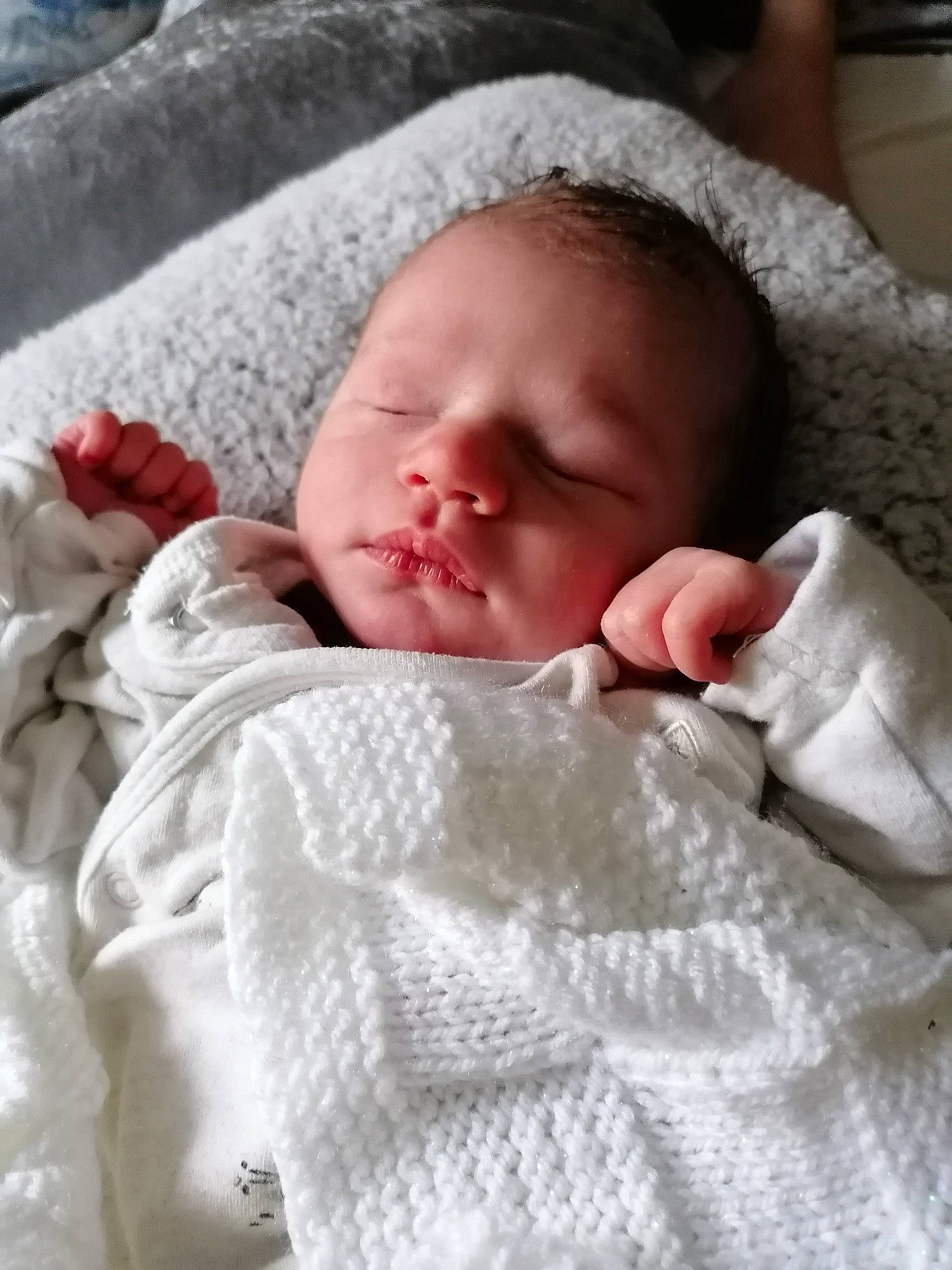 Franco is registered to the contest to win money with this photo: baby, baby_sleeping, baby_toddler_clothing, bedding, bedtime, cheek, child, chin, comfort, eyebrow, eyelash, fur, linens, lip, mouth, nose, person, skin, sleeve, textile