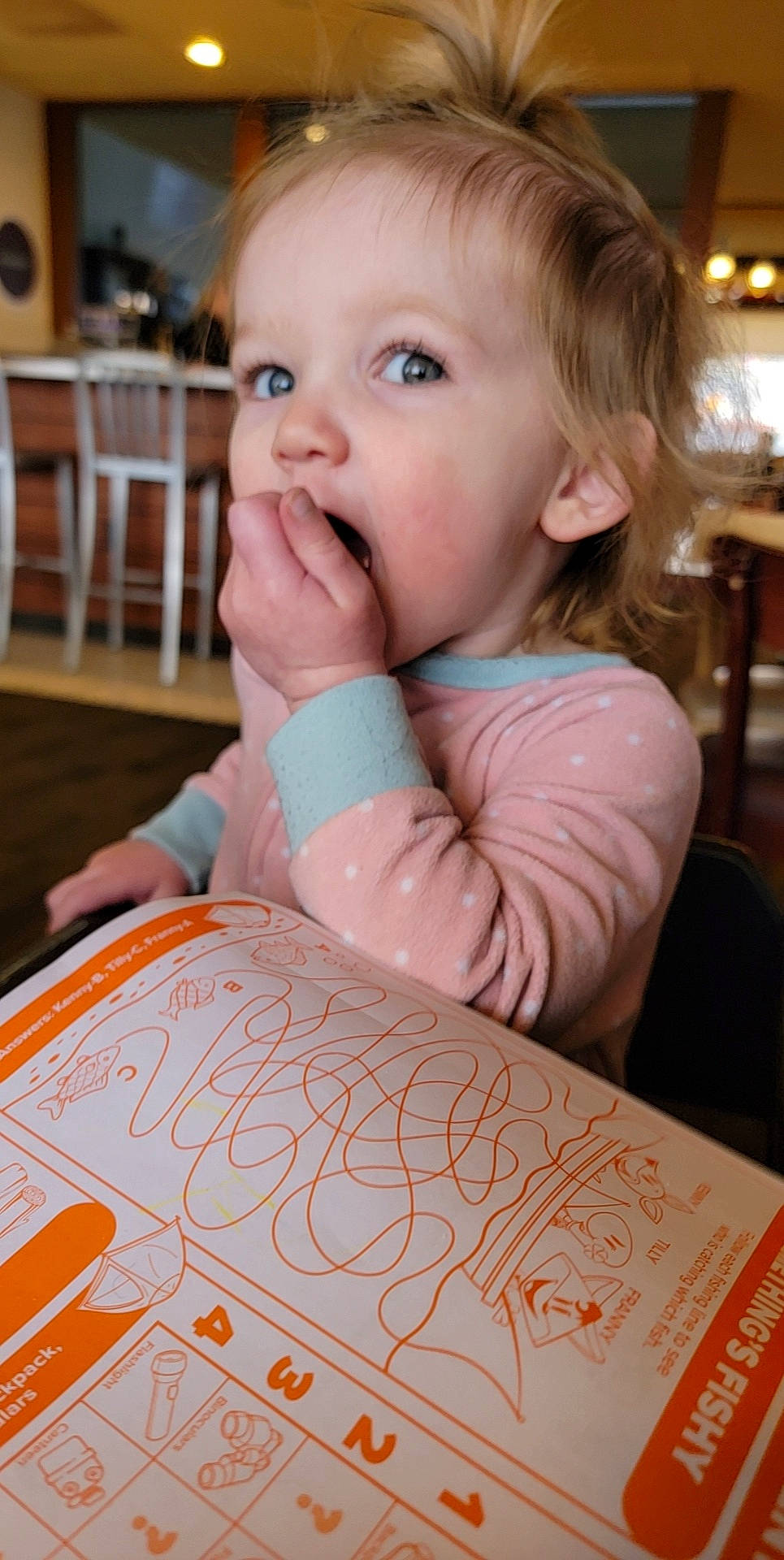 Angela is registered to the contest to win money with this photo: baby, baby_toddler_clothing, beauty, chair, cheek, child, eyebrow, eyelash, finger, fun, hairstyle, human, iris, lip, mouth, nose, organ, person, skin, table