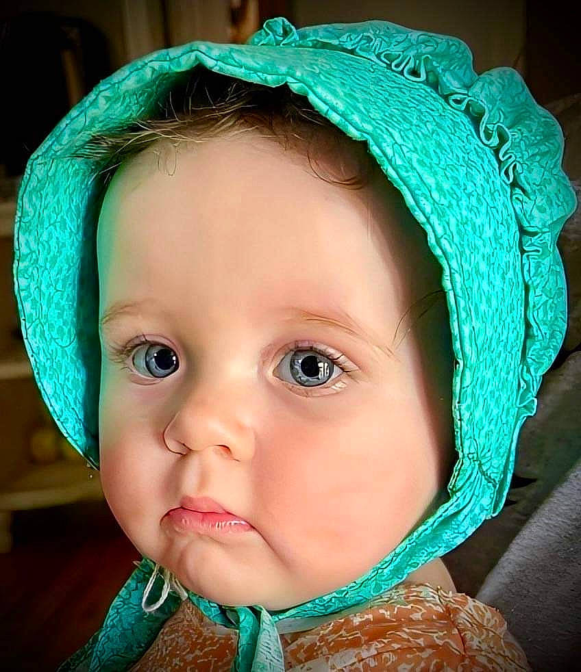 Zayda joined the competition — help win amazing prizes! baby, baby_toddler_clothing, blue, cap, cheek, chin, clothing, cool, costume_hat, eyebrow, eyelash, green, happy, head, headgear, iris, lip, organ, outerwear, person
