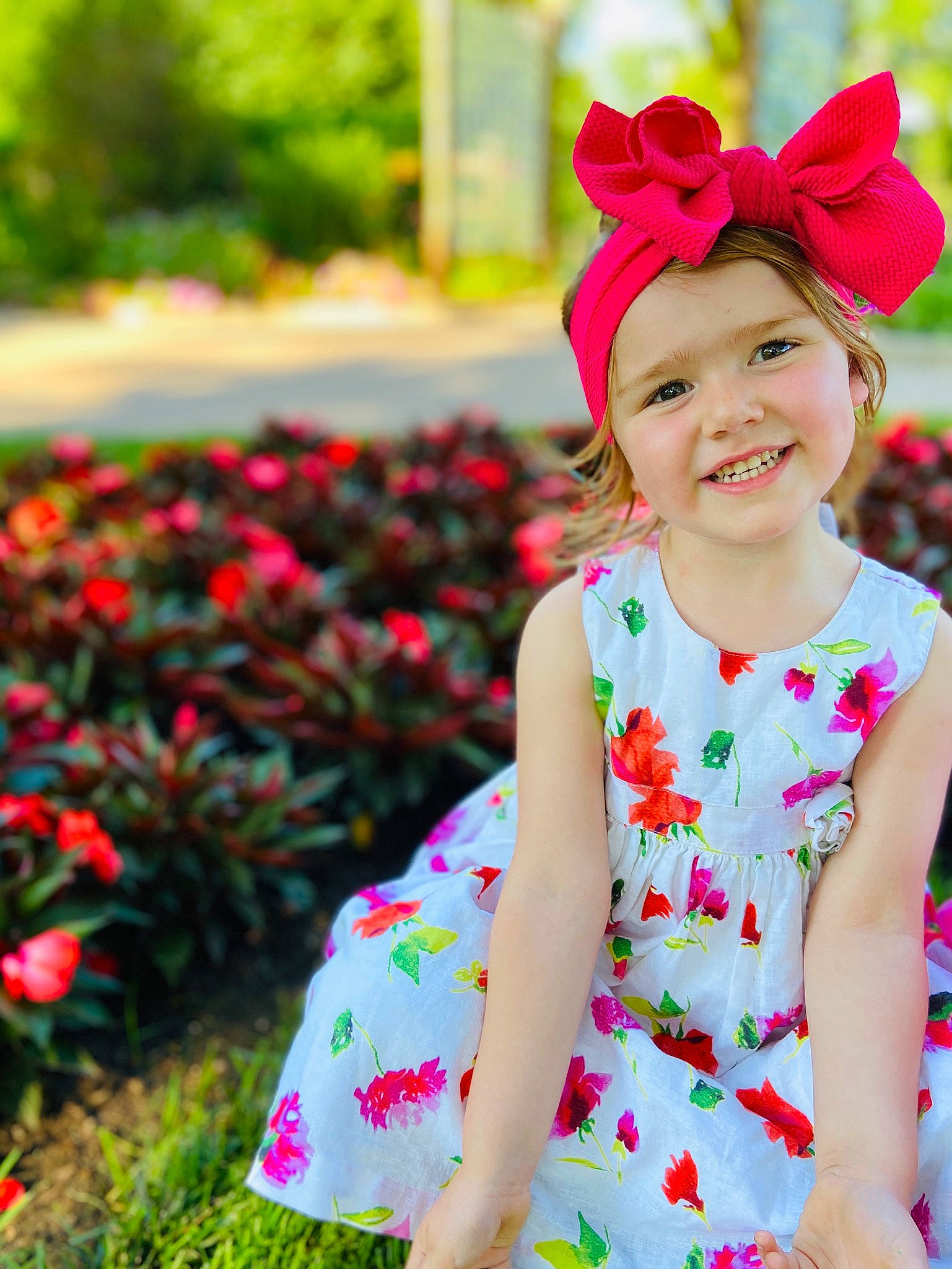 Amellia joined the competition — help win amazing prizes! automotive_wheel_system, baby_toddler_clothing, child, child_model, clothing, design, dress, hair_accessory, headband, headgear, headwear, joy, pattern, person, petal, pink, plant, red, spring, summer