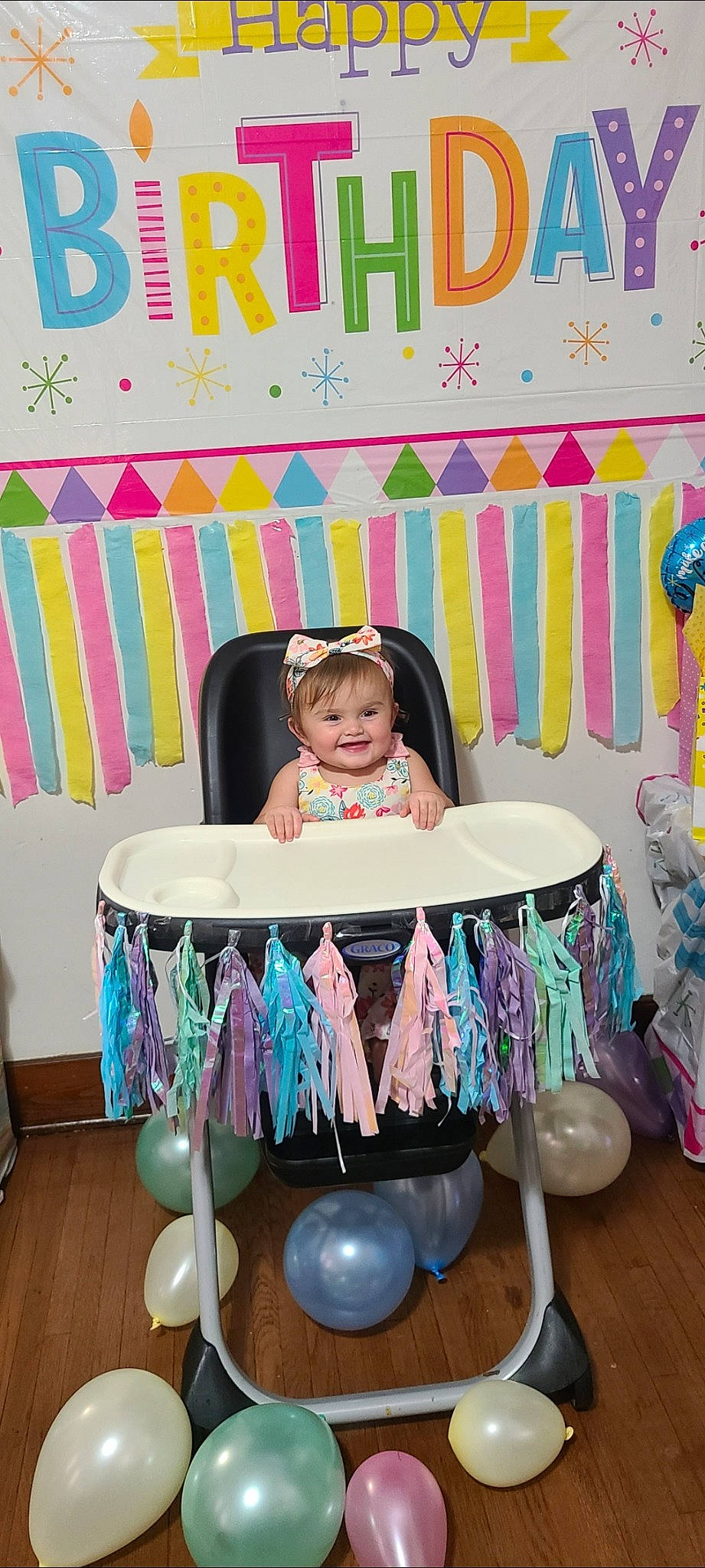 Dani joined the competition — help win amazing prizes! baby_toddler_clothing, birthday, chair, child, clothing, event, fun, happy, joy, magenta, party_supply, person, pink, play, room, sitting, smile, t_shirt, table, tableware